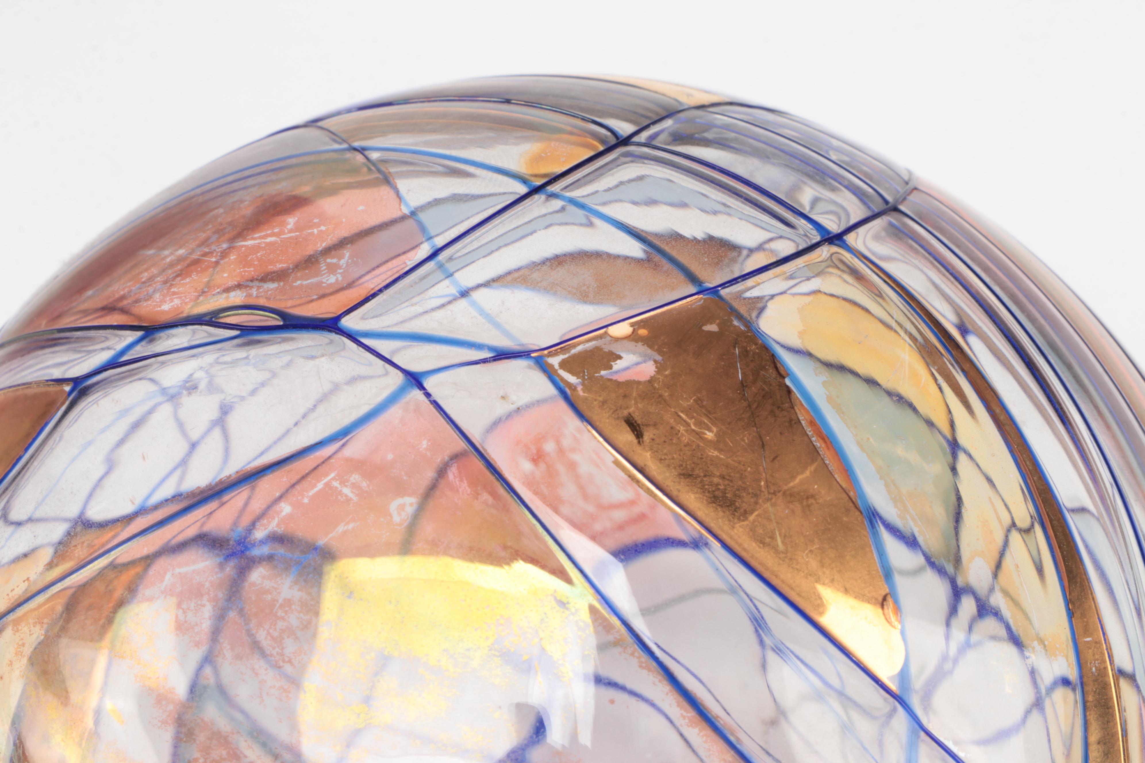 Art Glass Blown Iridescent and Multicolored Ornaments