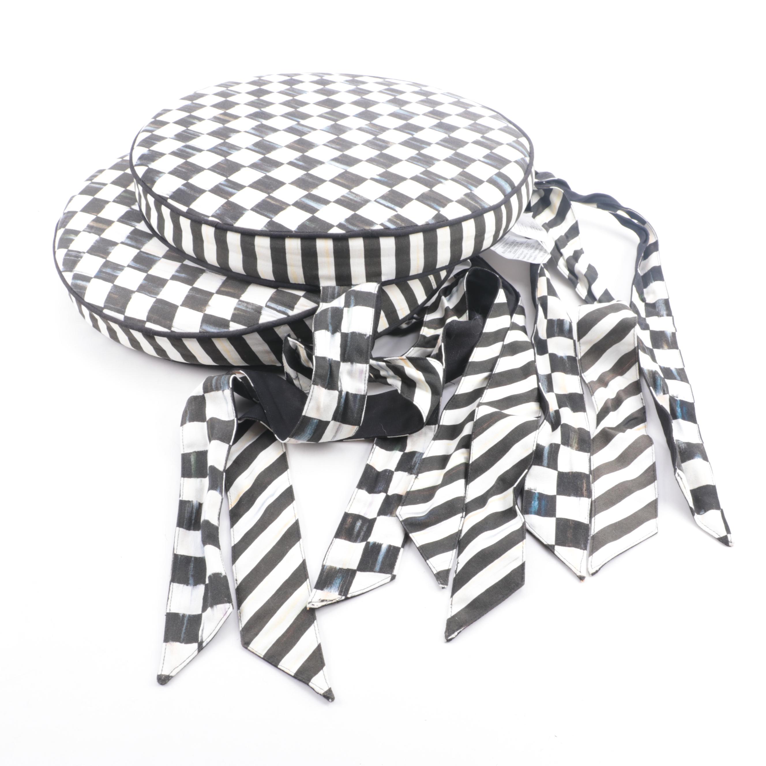 Mackenzie-Childs "Courtly Check" Drawer Pulls, Seat Cushions and Housewares