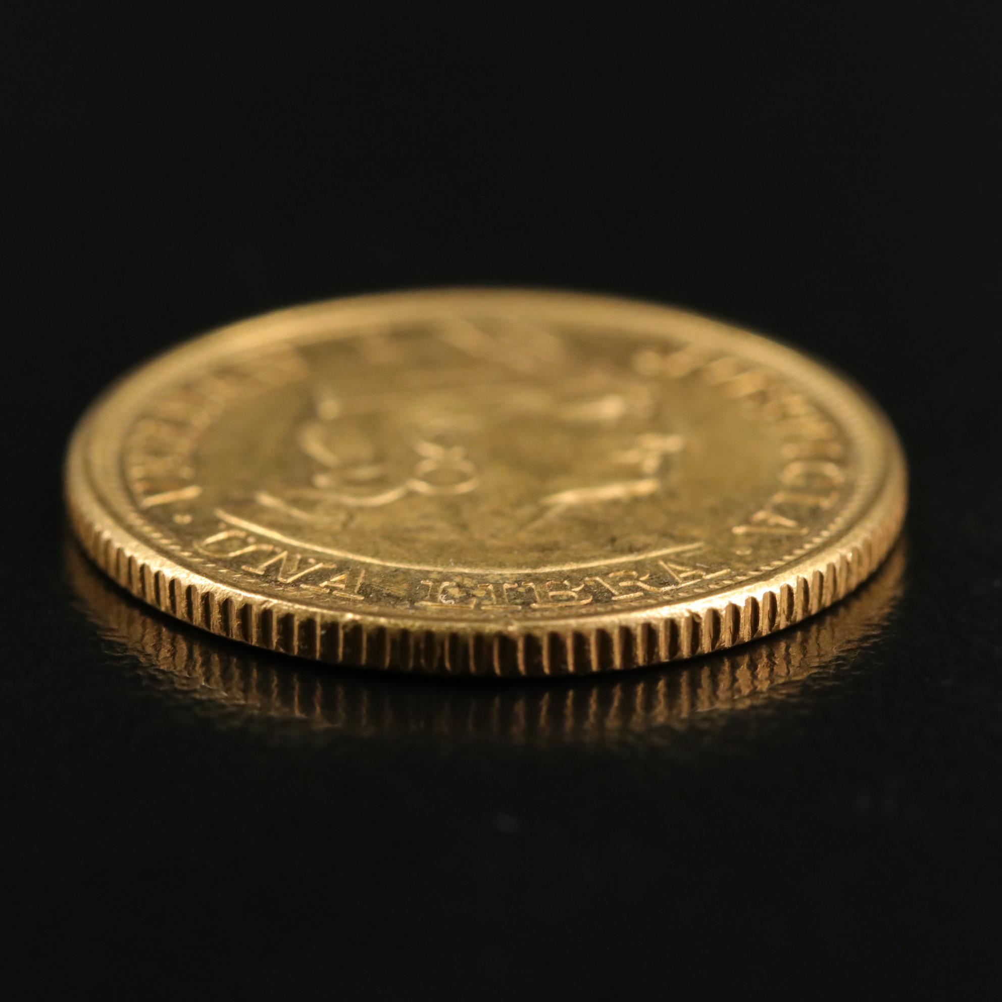 1905 Peru One Libra Gold Coin