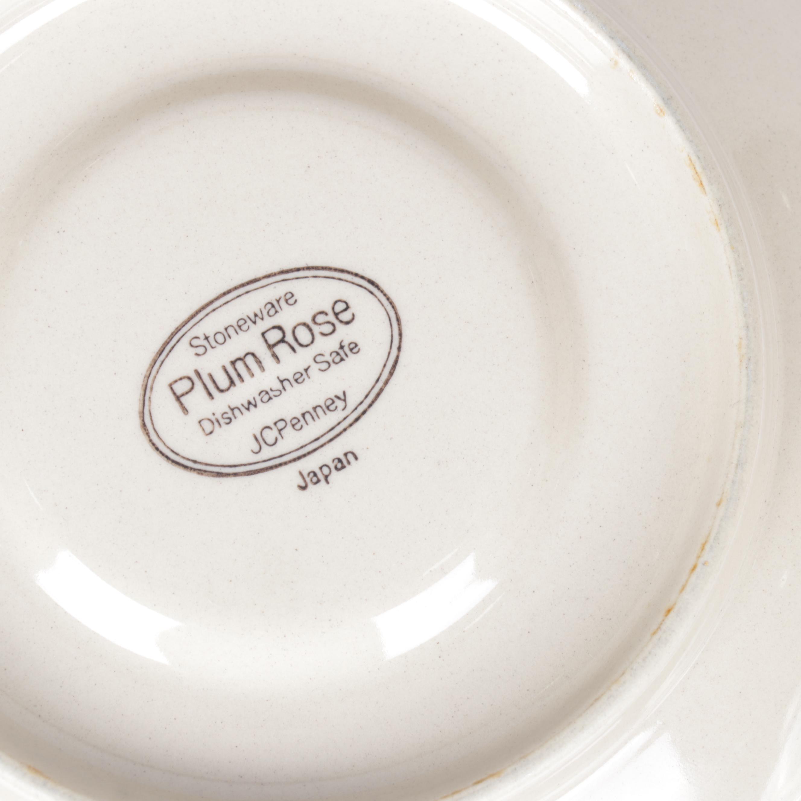 Fashion Manor "Plum Rose" Stoneware Dinnerware