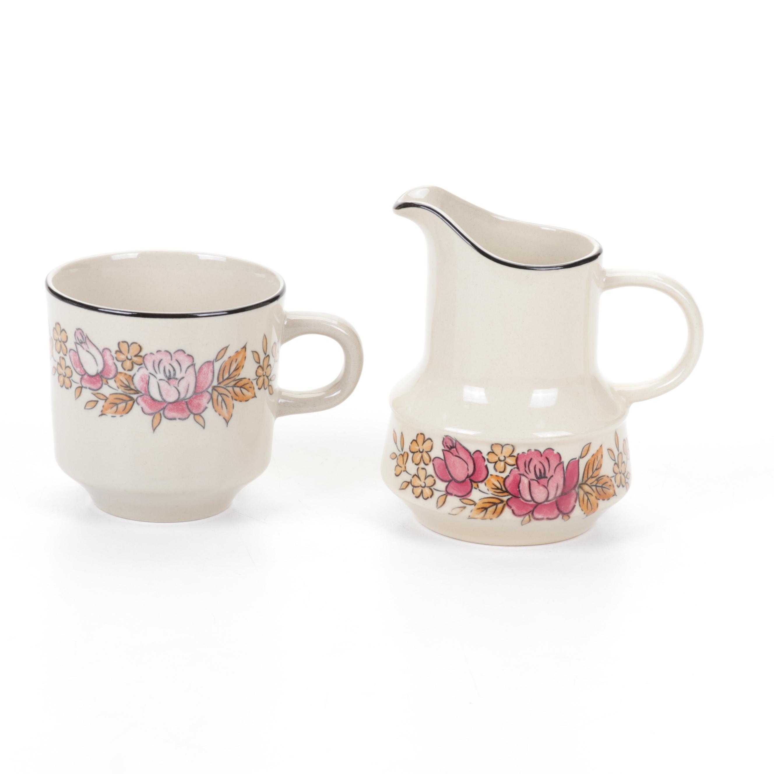 Fashion Manor "Plum Rose" Stoneware Dinnerware