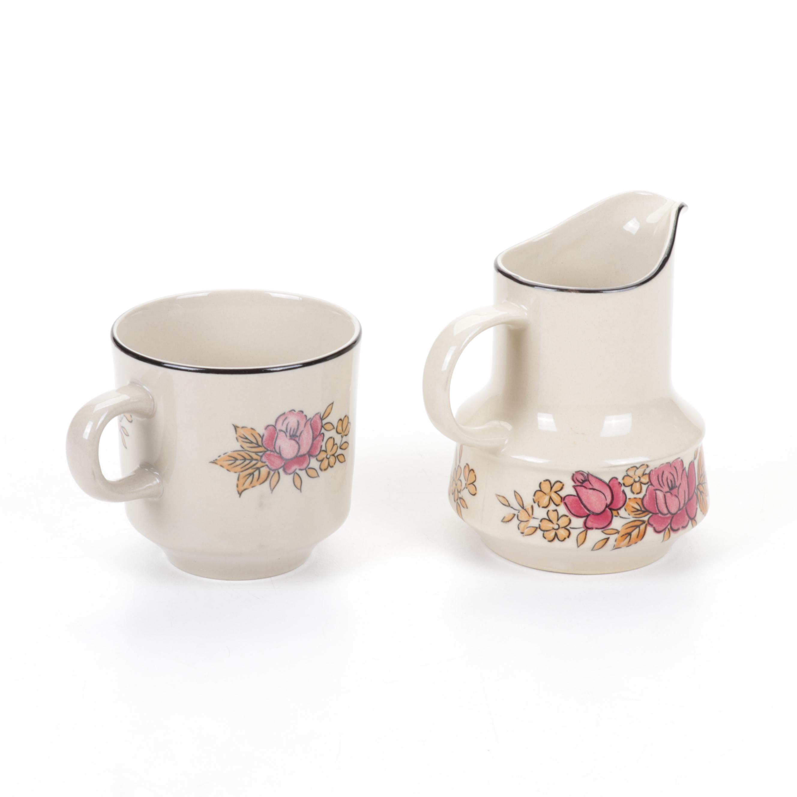 Fashion Manor "Plum Rose" Stoneware Dinnerware