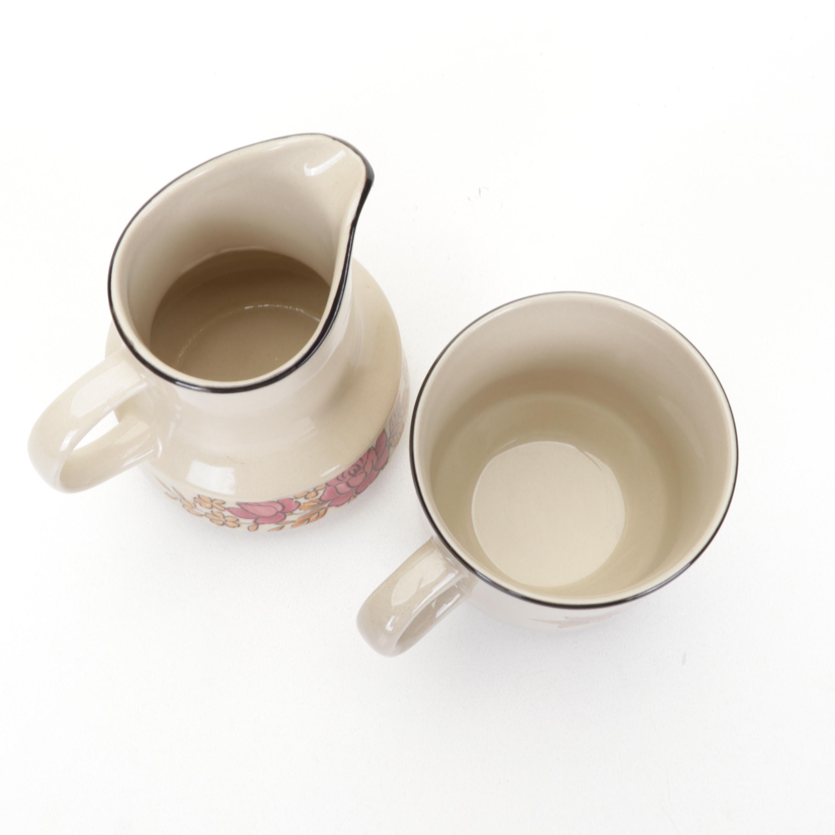 Fashion Manor "Plum Rose" Stoneware Dinnerware