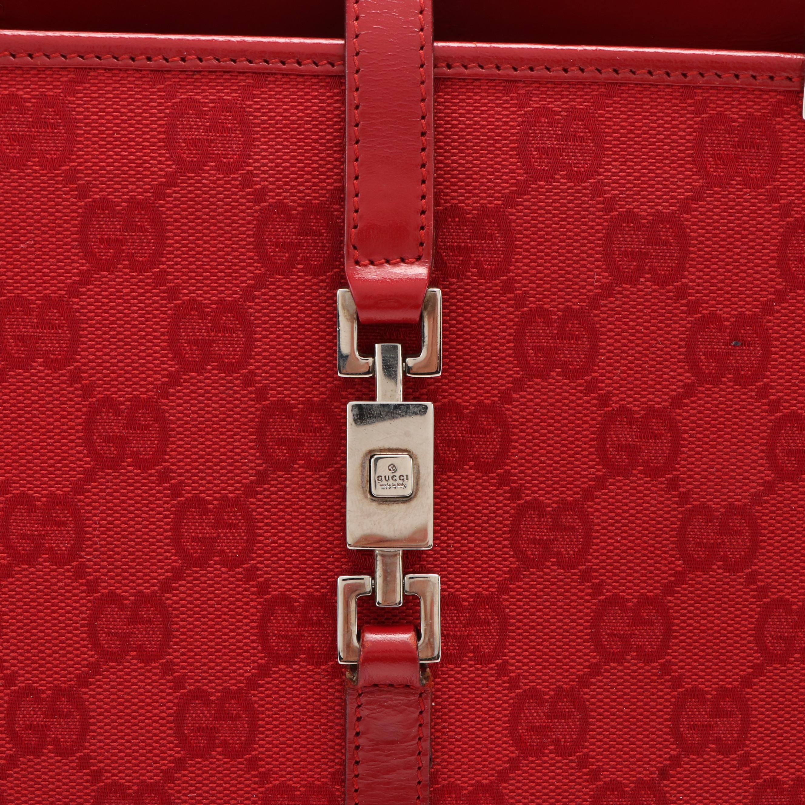 Gucci GG Canvas and Leather Tote/Shoulder Bag