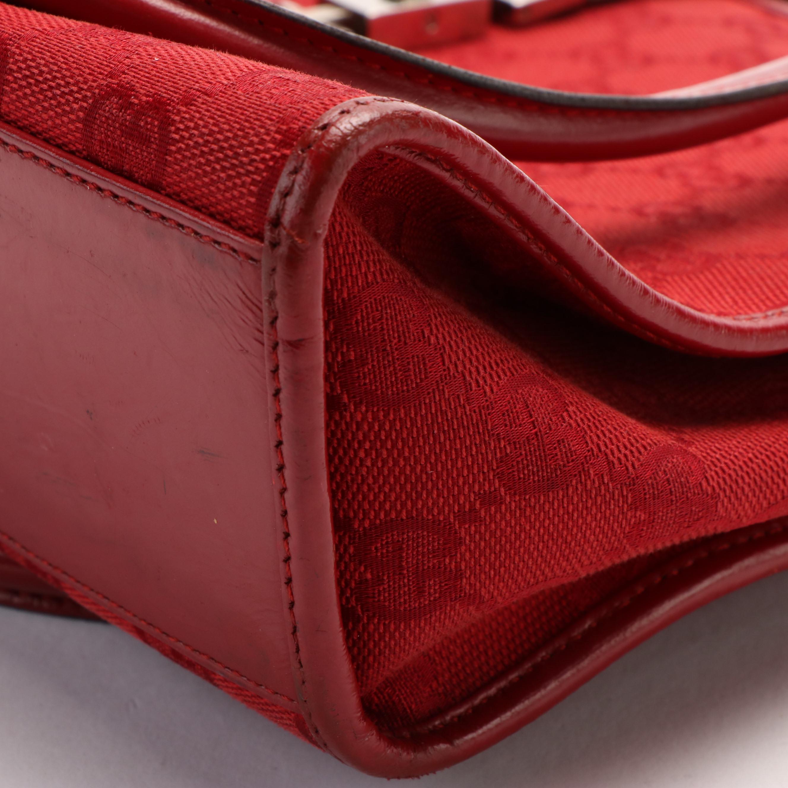 Gucci GG Canvas and Leather Tote/Shoulder Bag