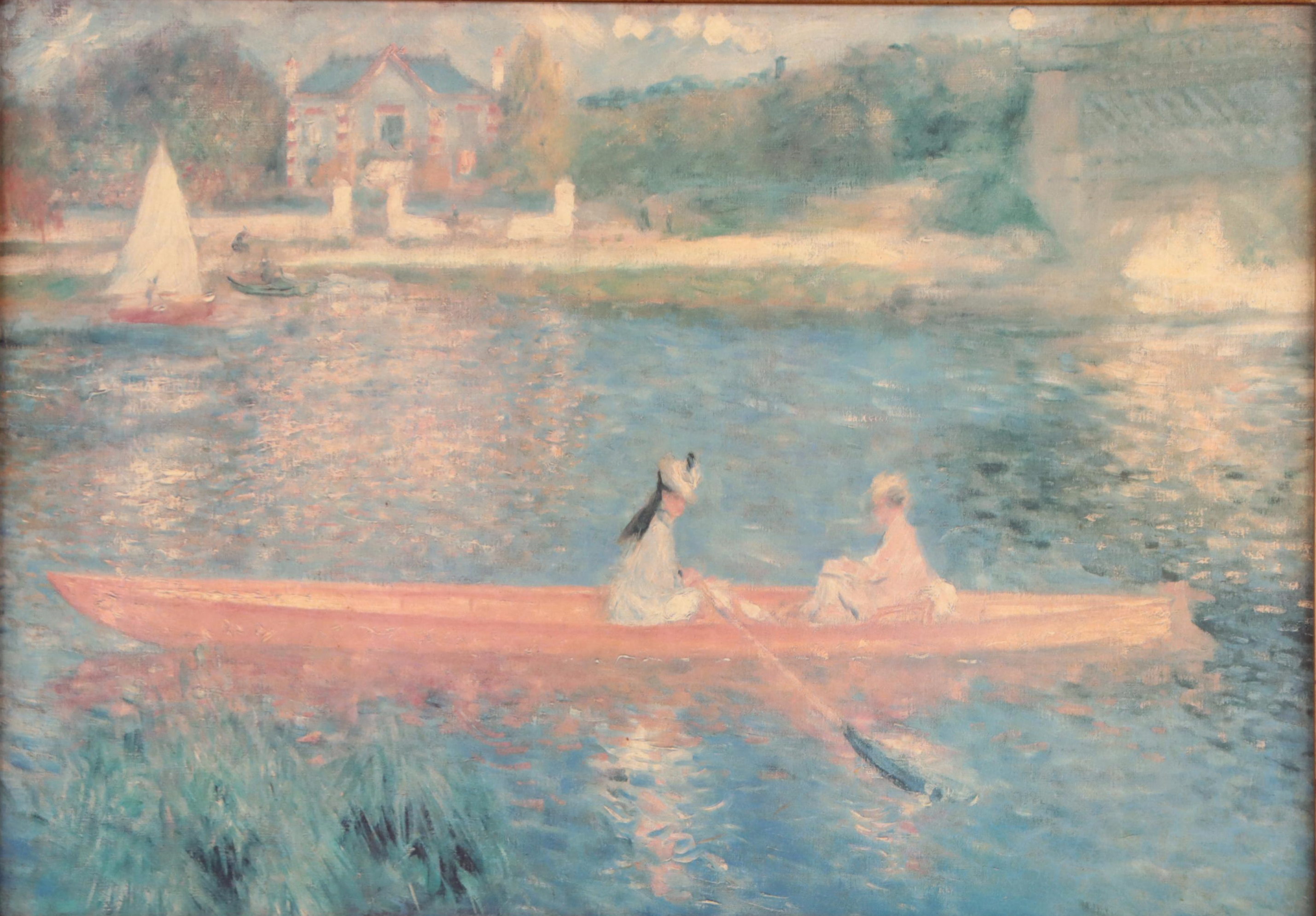 Embellished Offset Lithograph after Pierre-Auguste Renoir "The Skiff (La Yole)"