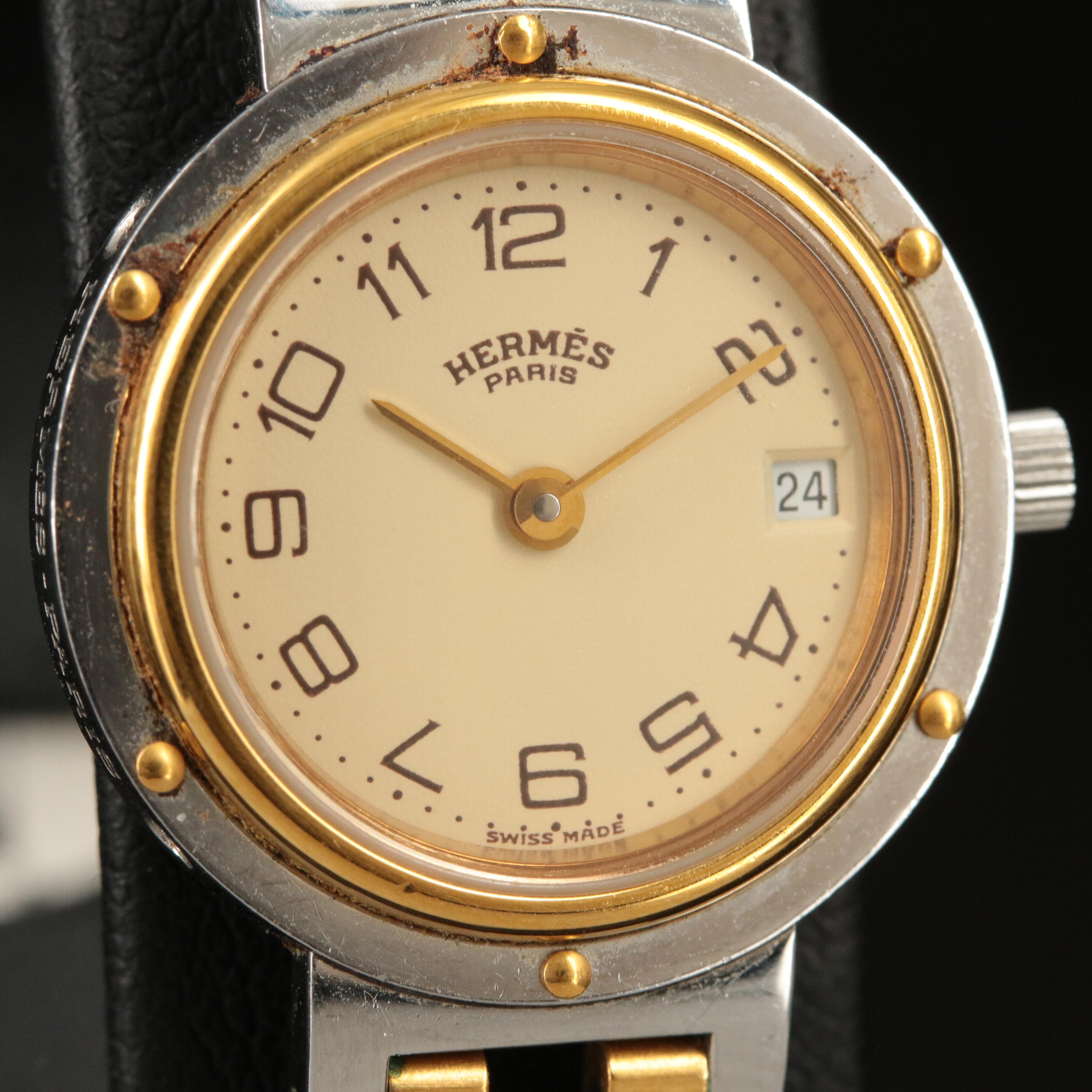 Hermès Clipper Stainless Steel Quartz Watch