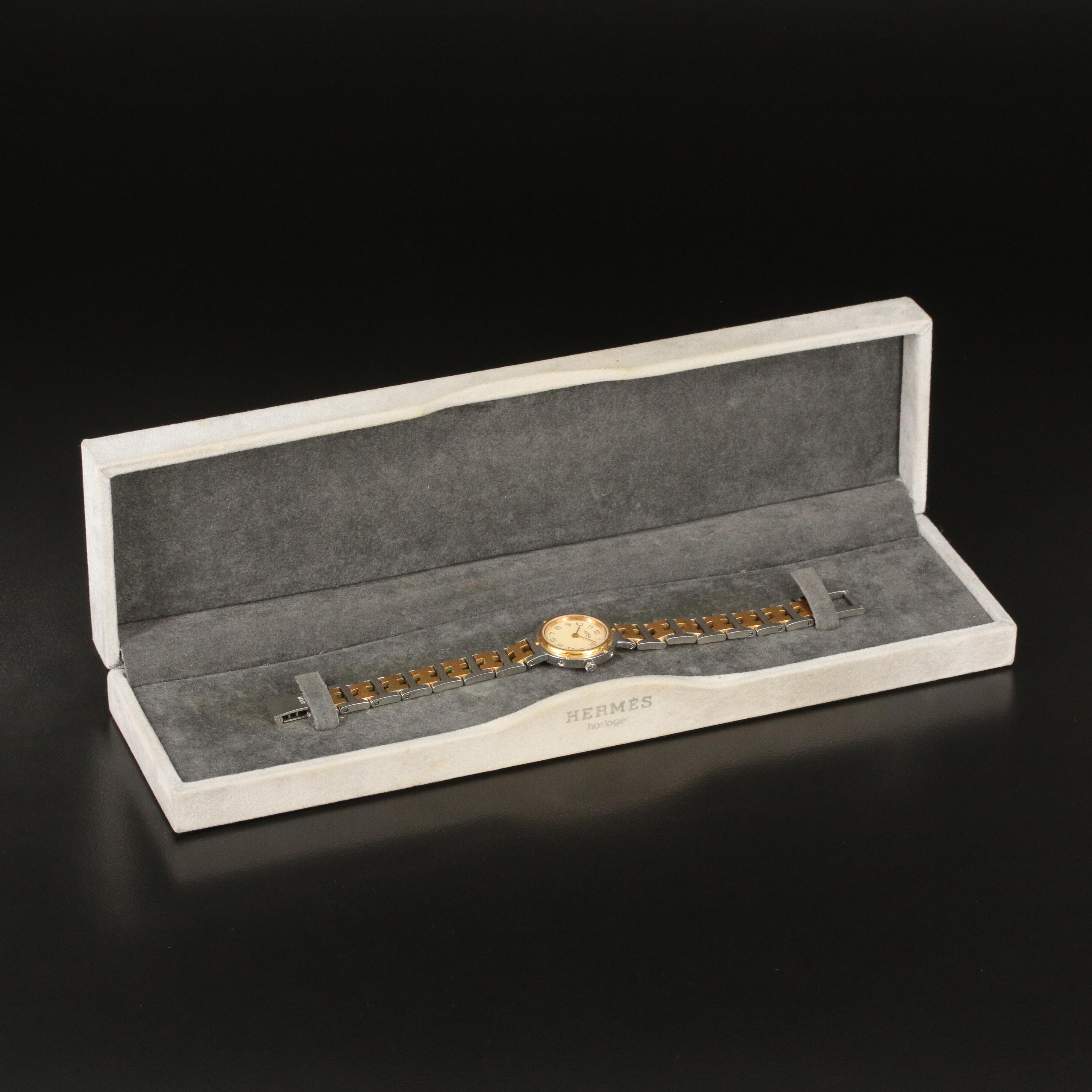 Hermès Clipper Stainless Steel Quartz Watch