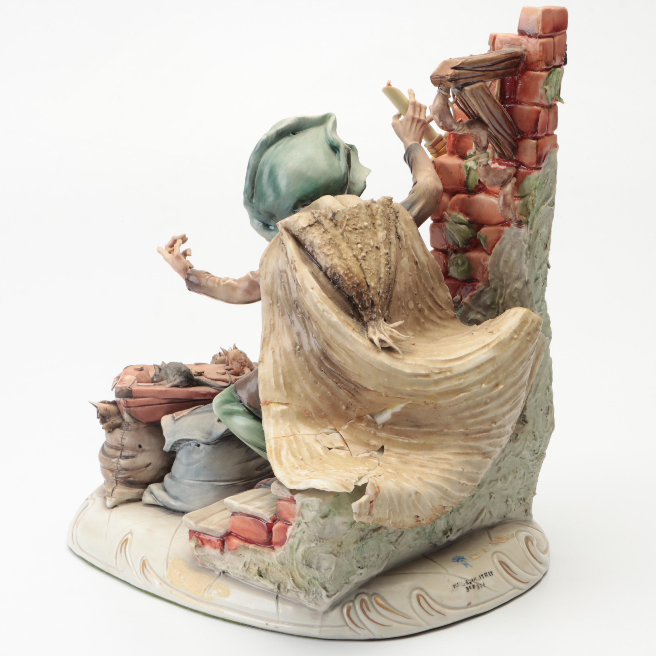 Tiziano Galli  Capodimonte "The Miser" Porcelain Figurine