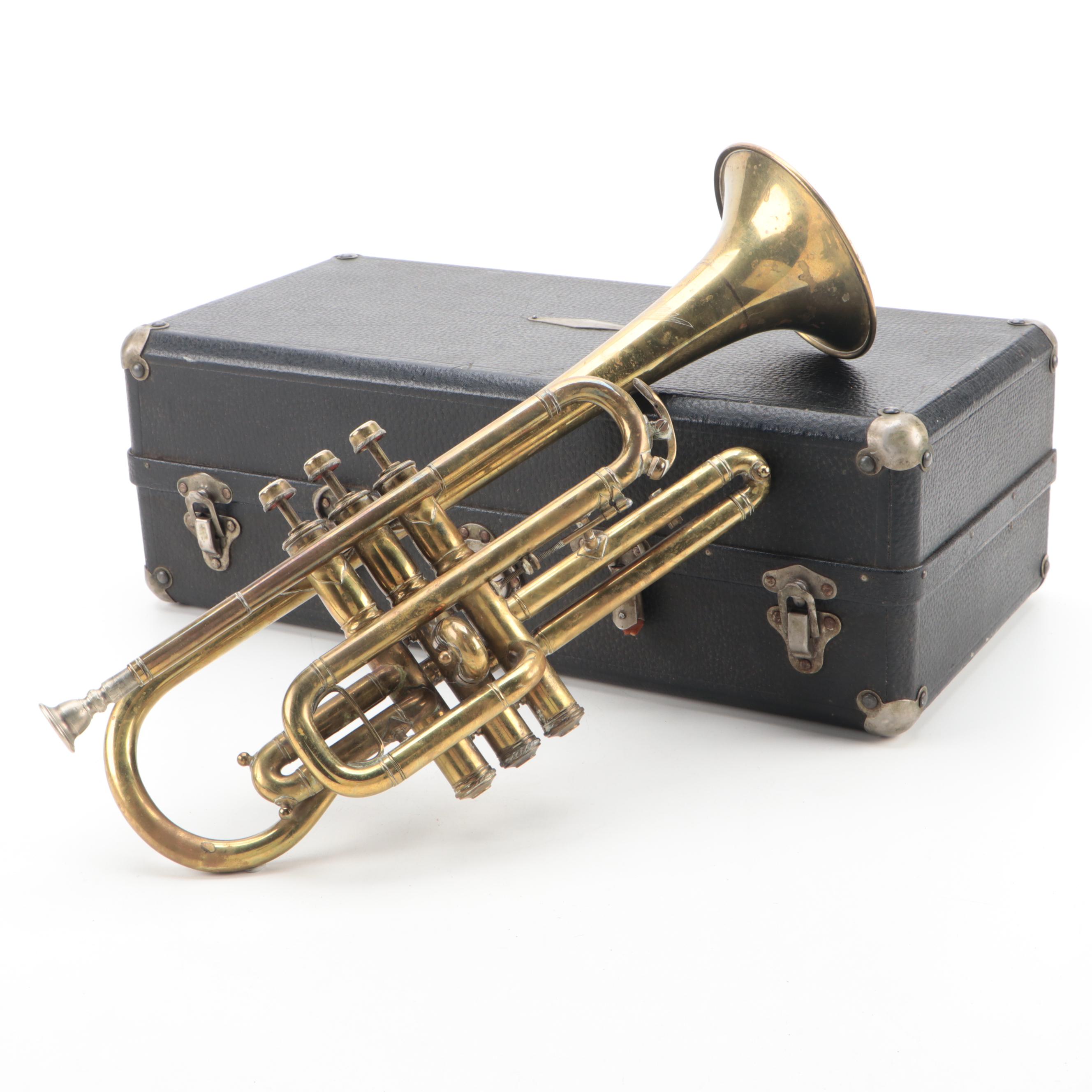 Grand Rapids Band Instrument Co. Bb/A Cornet with Case, Mid-20th Century