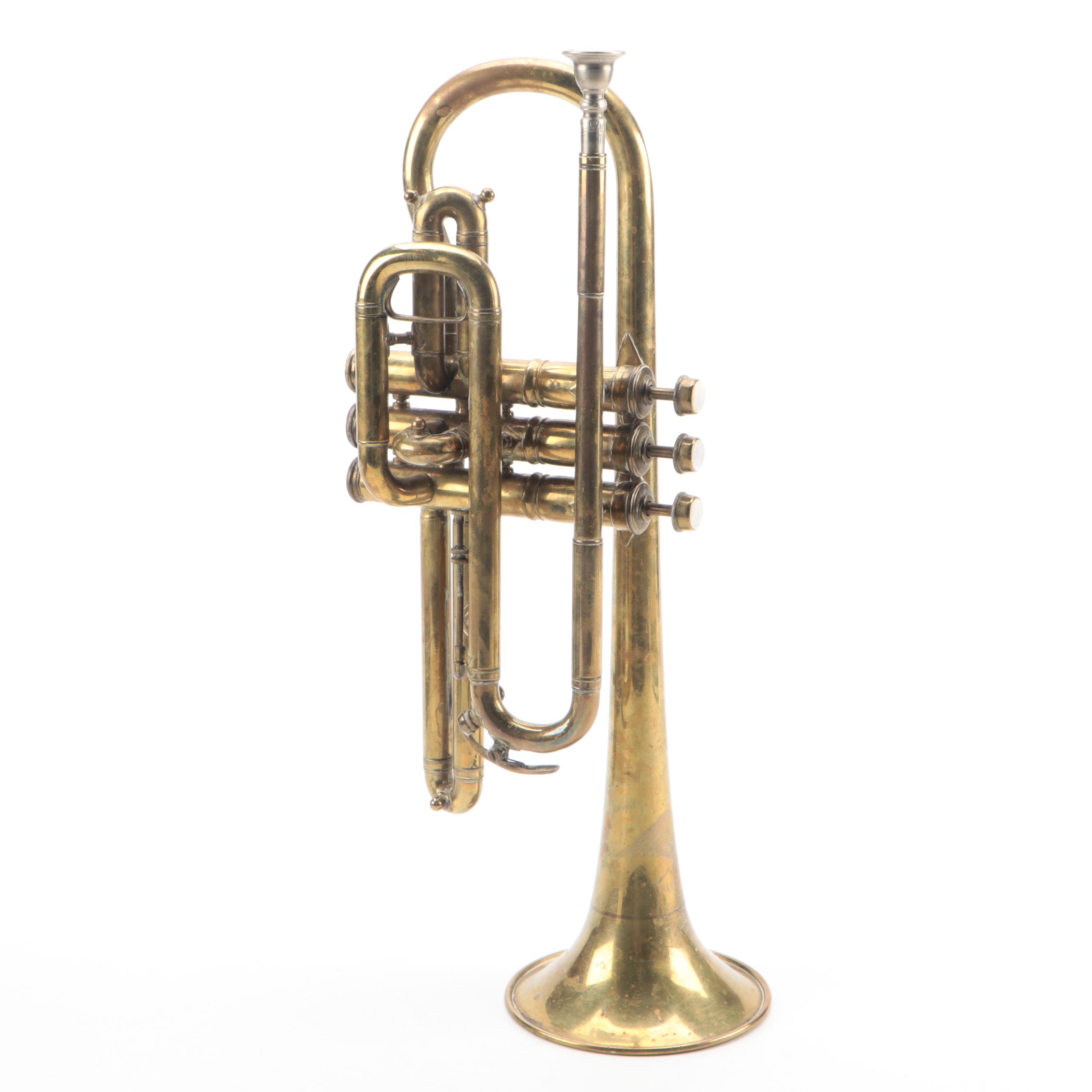 Grand Rapids Band Instrument Co. Bb/A Cornet with Case, Mid-20th Century