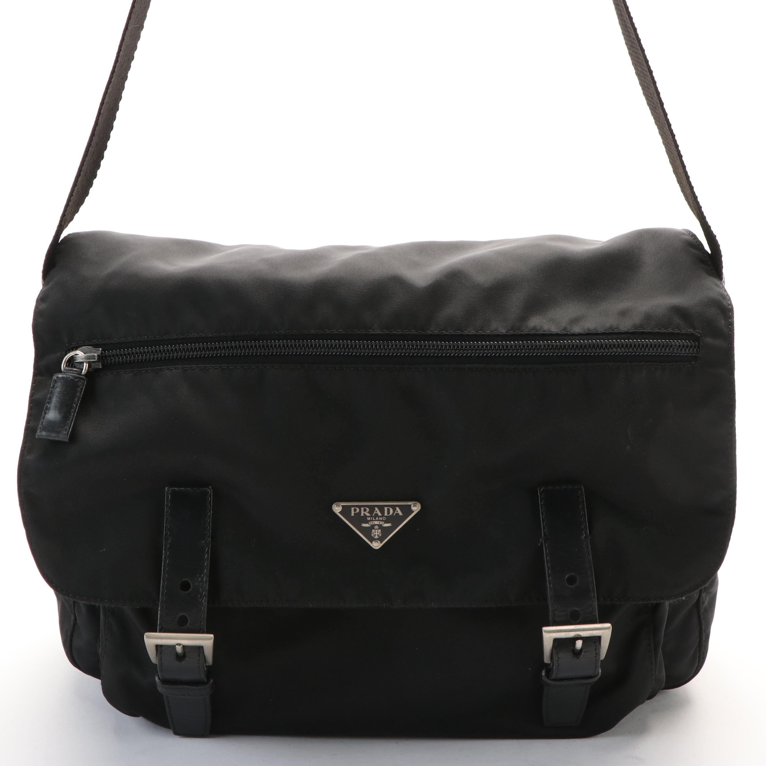 Prada Cloth Messenger Shoulder Bag