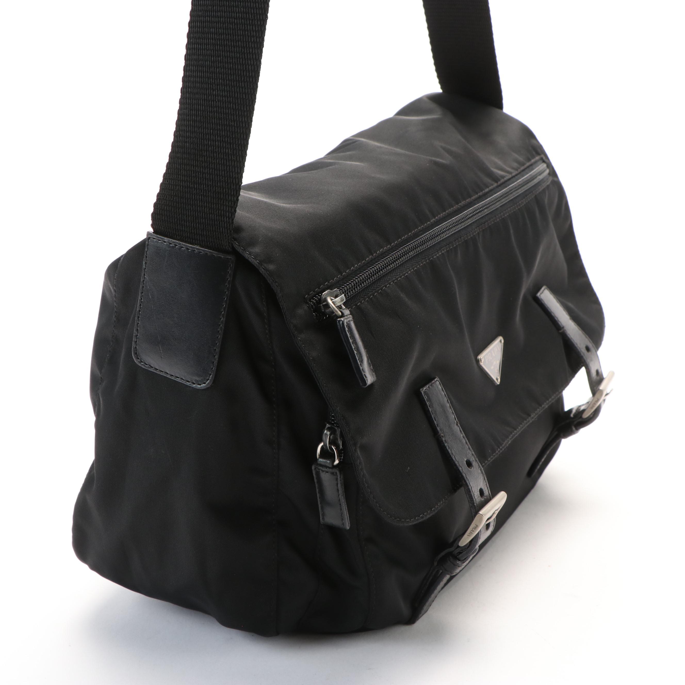Prada Cloth Messenger Shoulder Bag