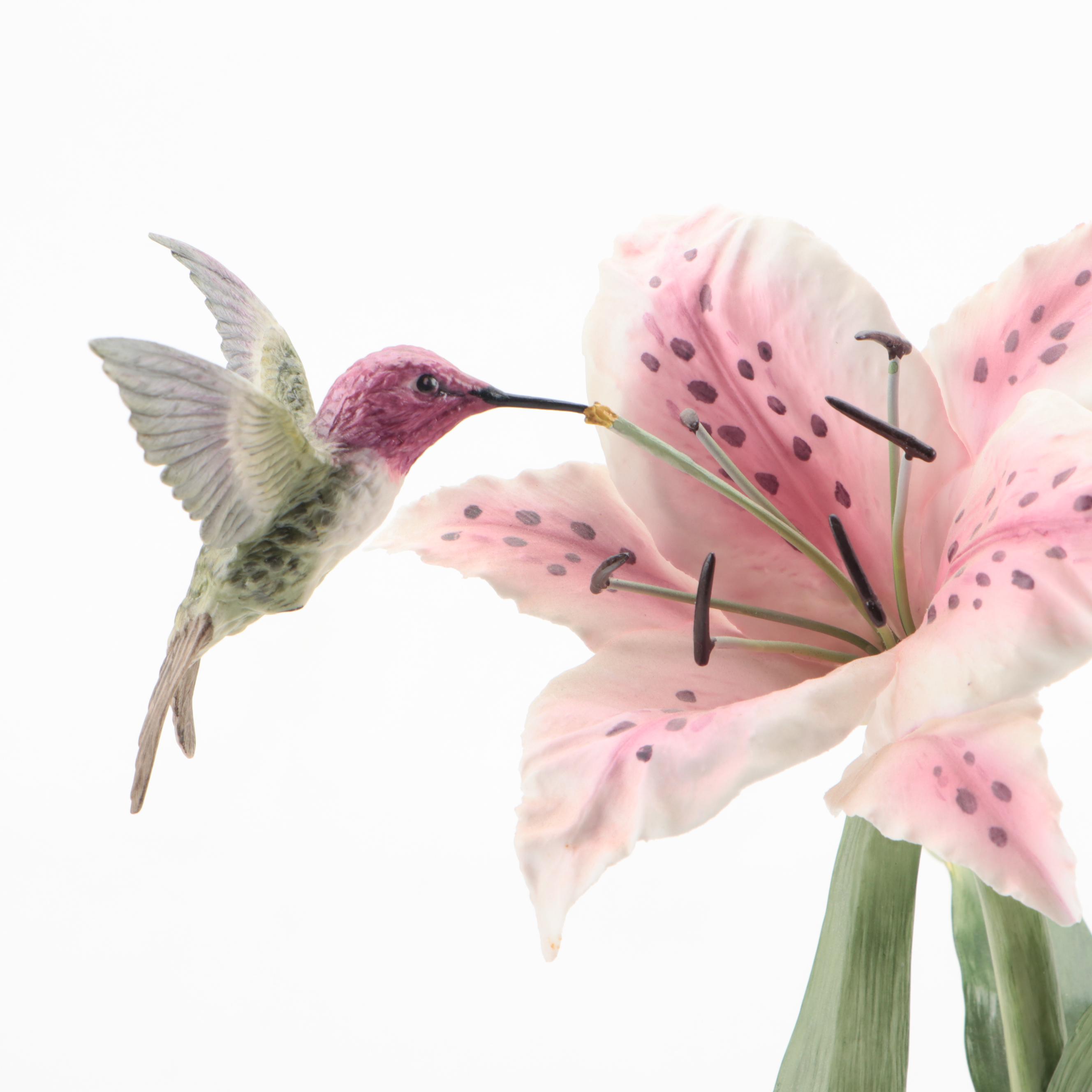 Boehm "Costa's Hummingbird with Rubrum Lily" Porcelain Figurine