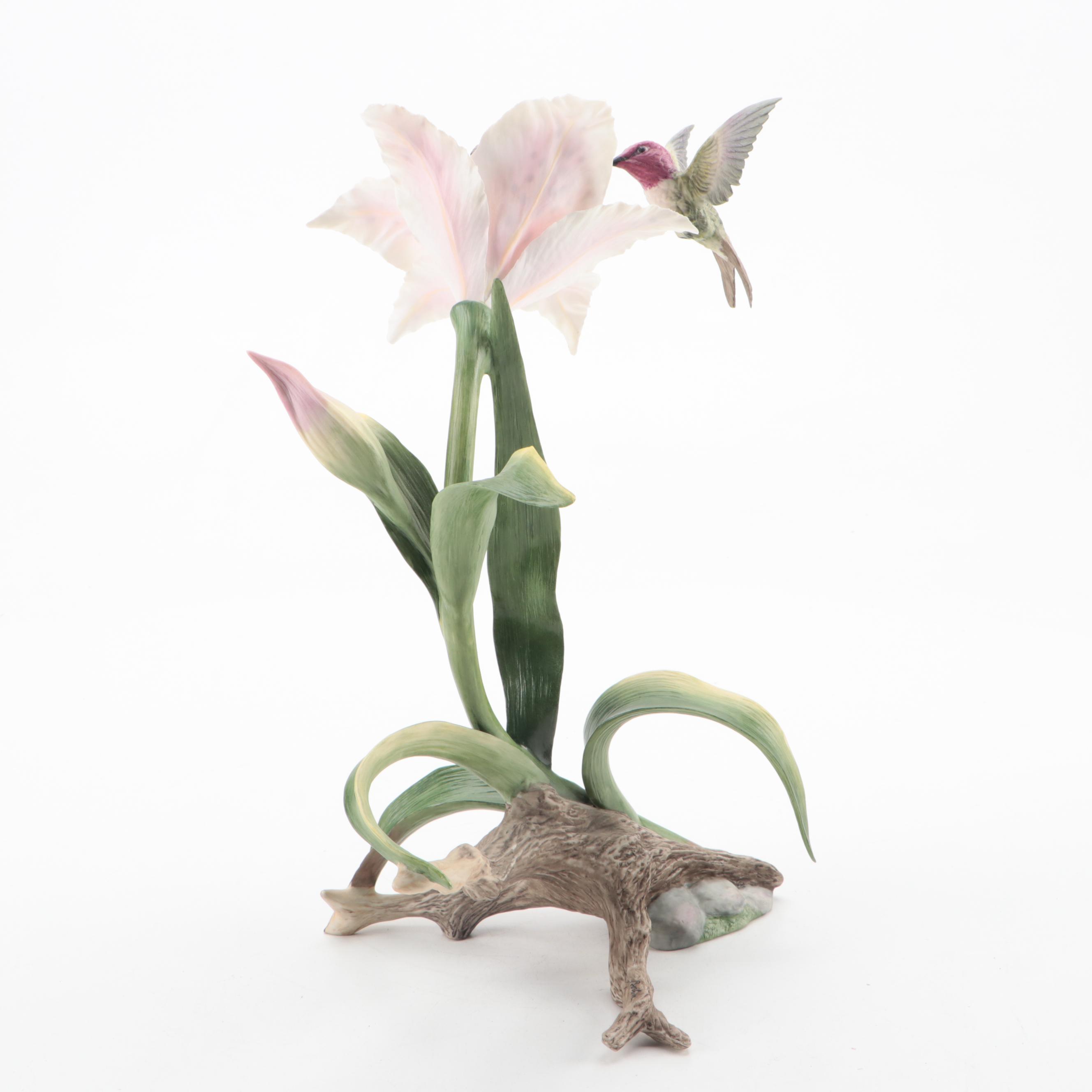 Boehm "Costa's Hummingbird with Rubrum Lily" Porcelain Figurine