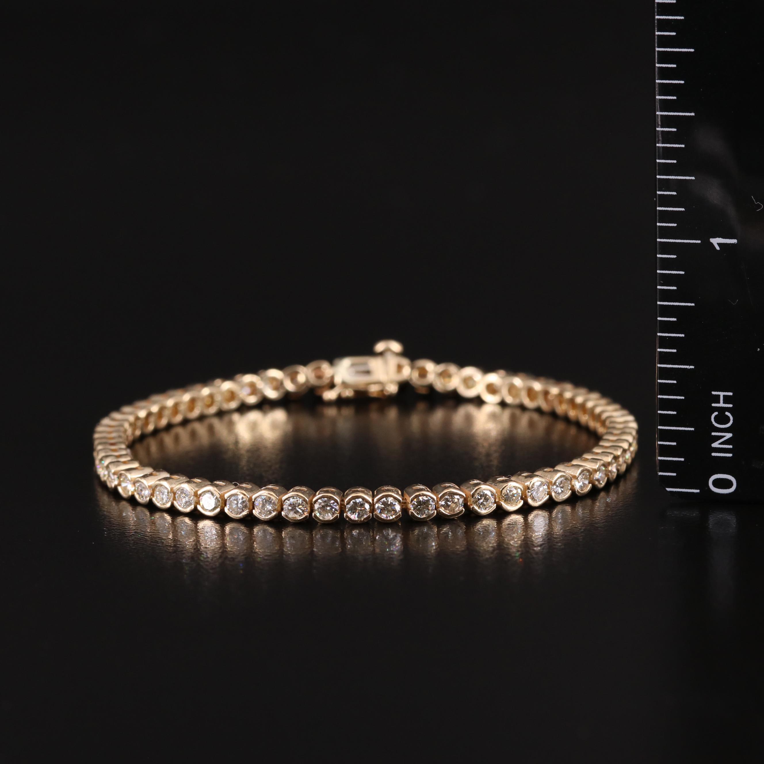 14K 2.40 CTW Diamond Semi-Bezel Line Bracelet