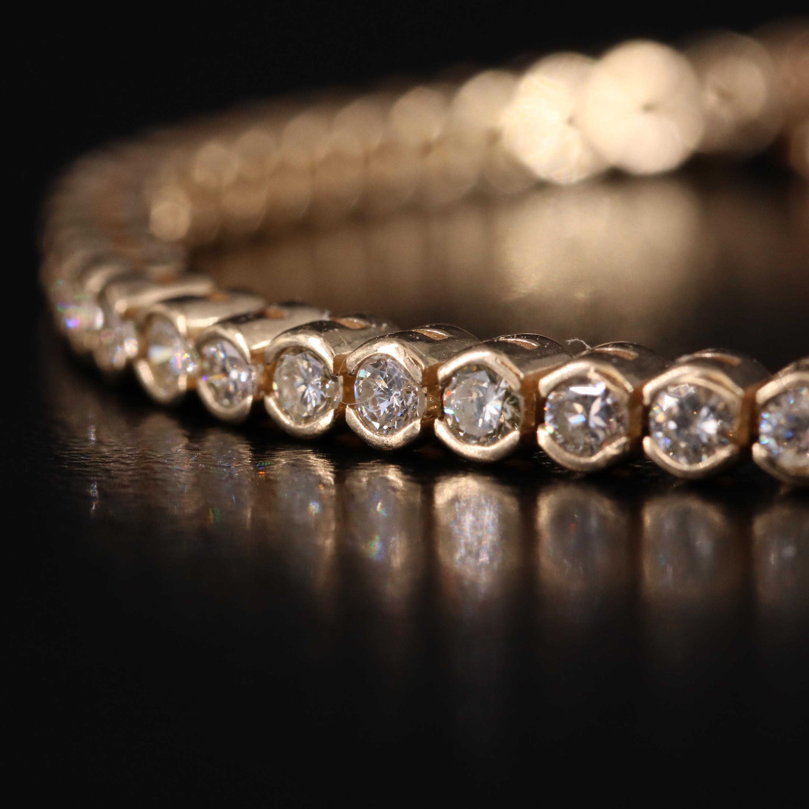 14K 2.40 CTW Diamond Semi-Bezel Line Bracelet