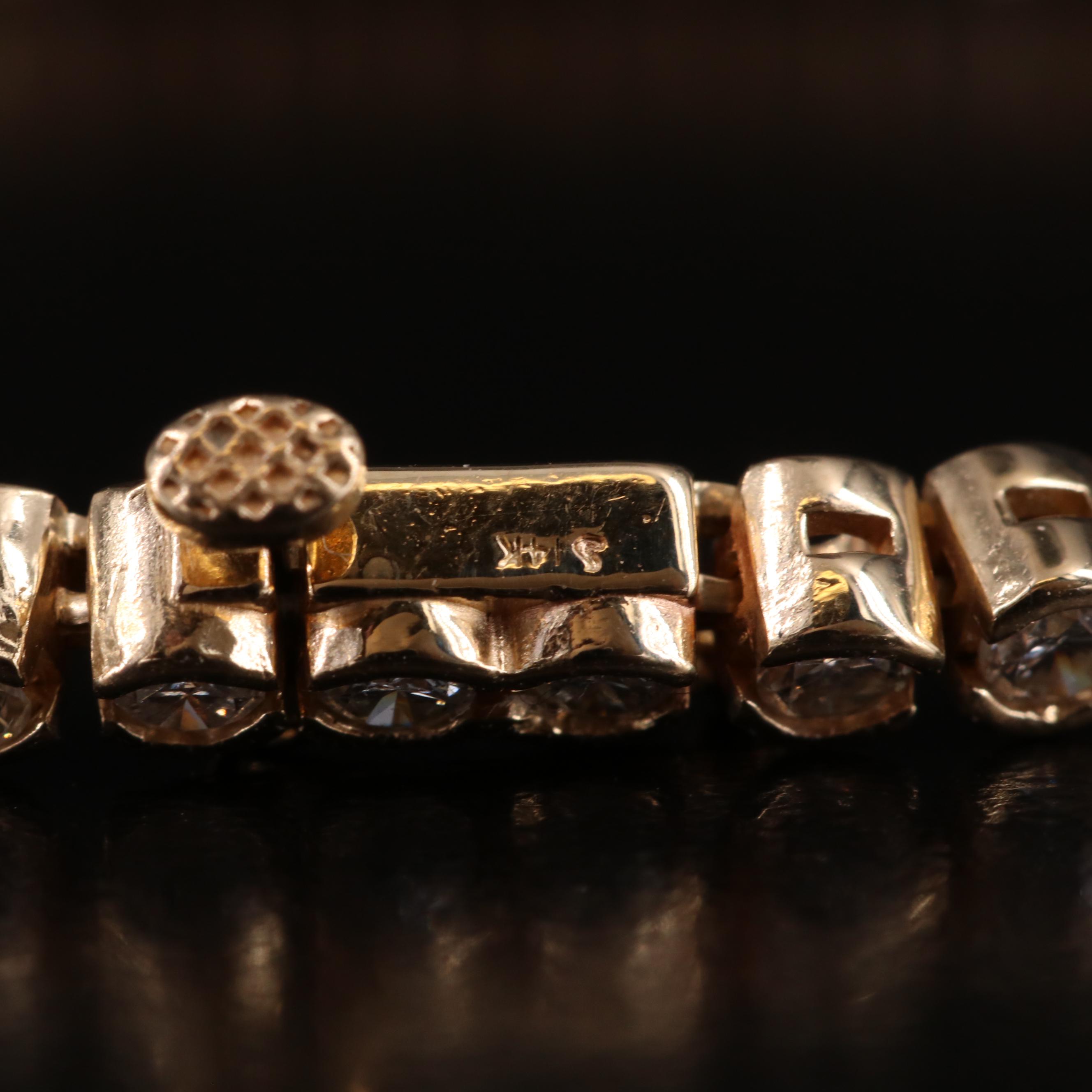 14K 2.40 CTW Diamond Semi-Bezel Line Bracelet