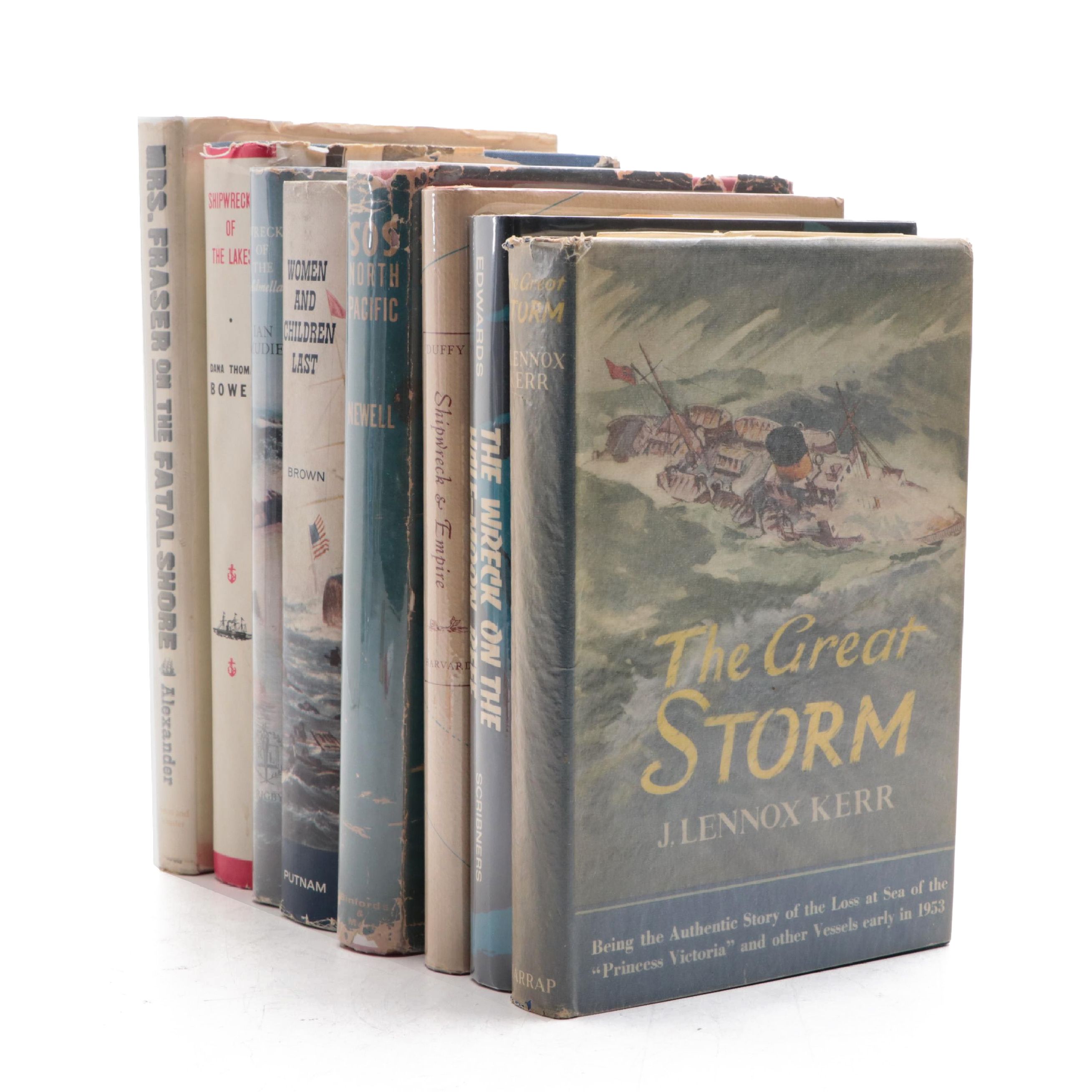 First UK Edition "The Great Storm" by J. Lennox Kerr and More Shipwreck Books