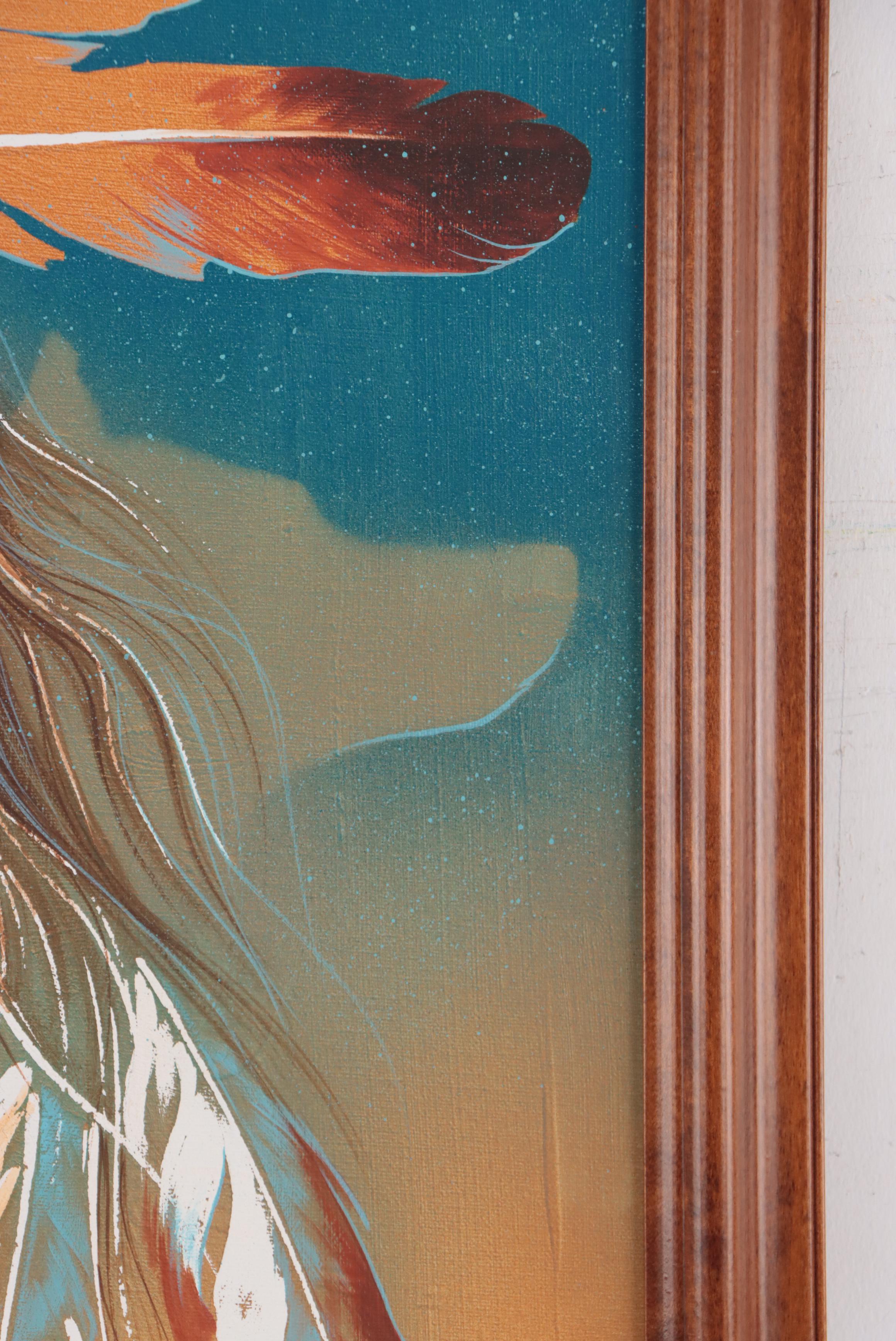 Gary Montgomery Oil Painting of Native American Portrait