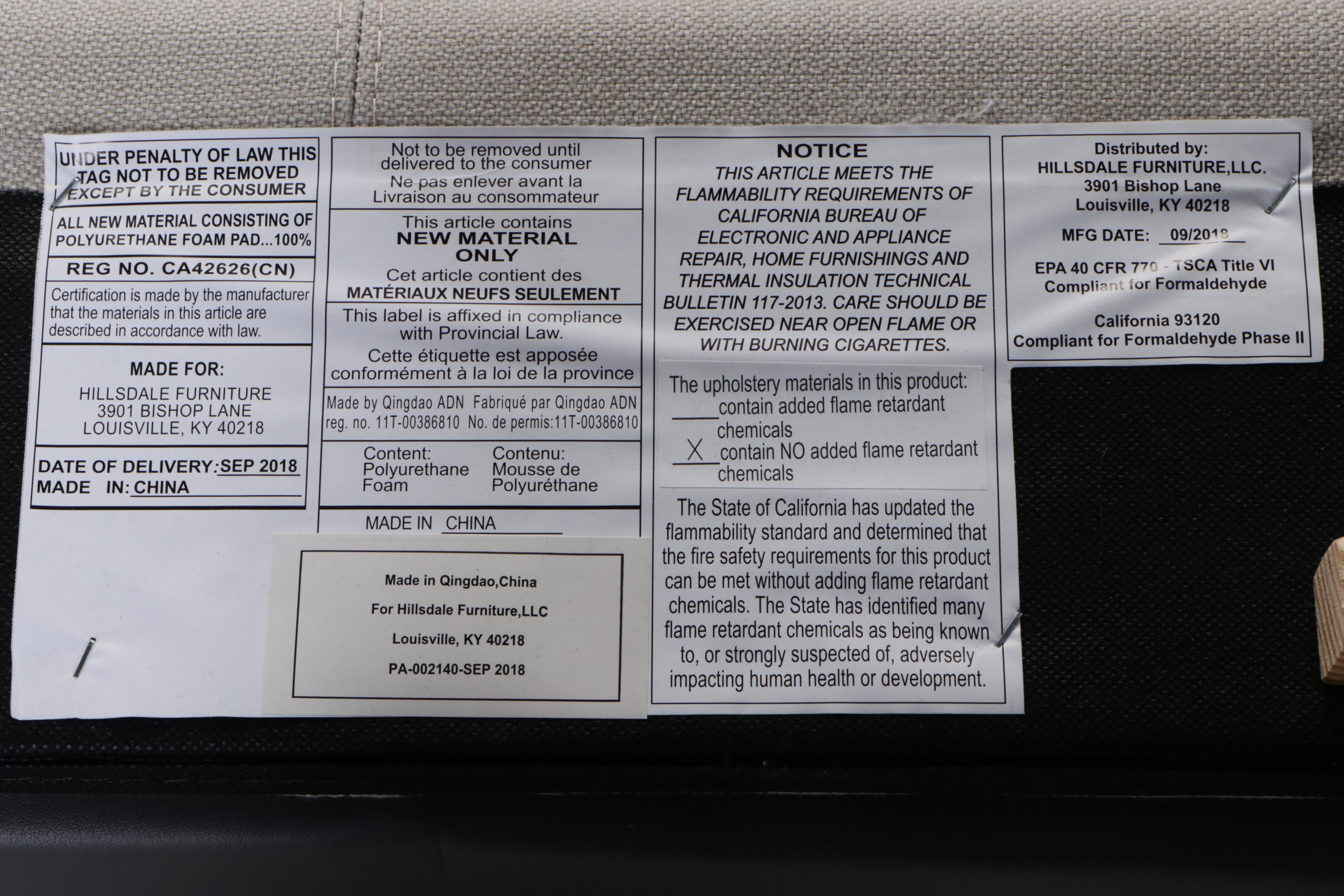 Hillsdale Furniture Upholstered Queen Bed Frame with Serta Adjustable Frame