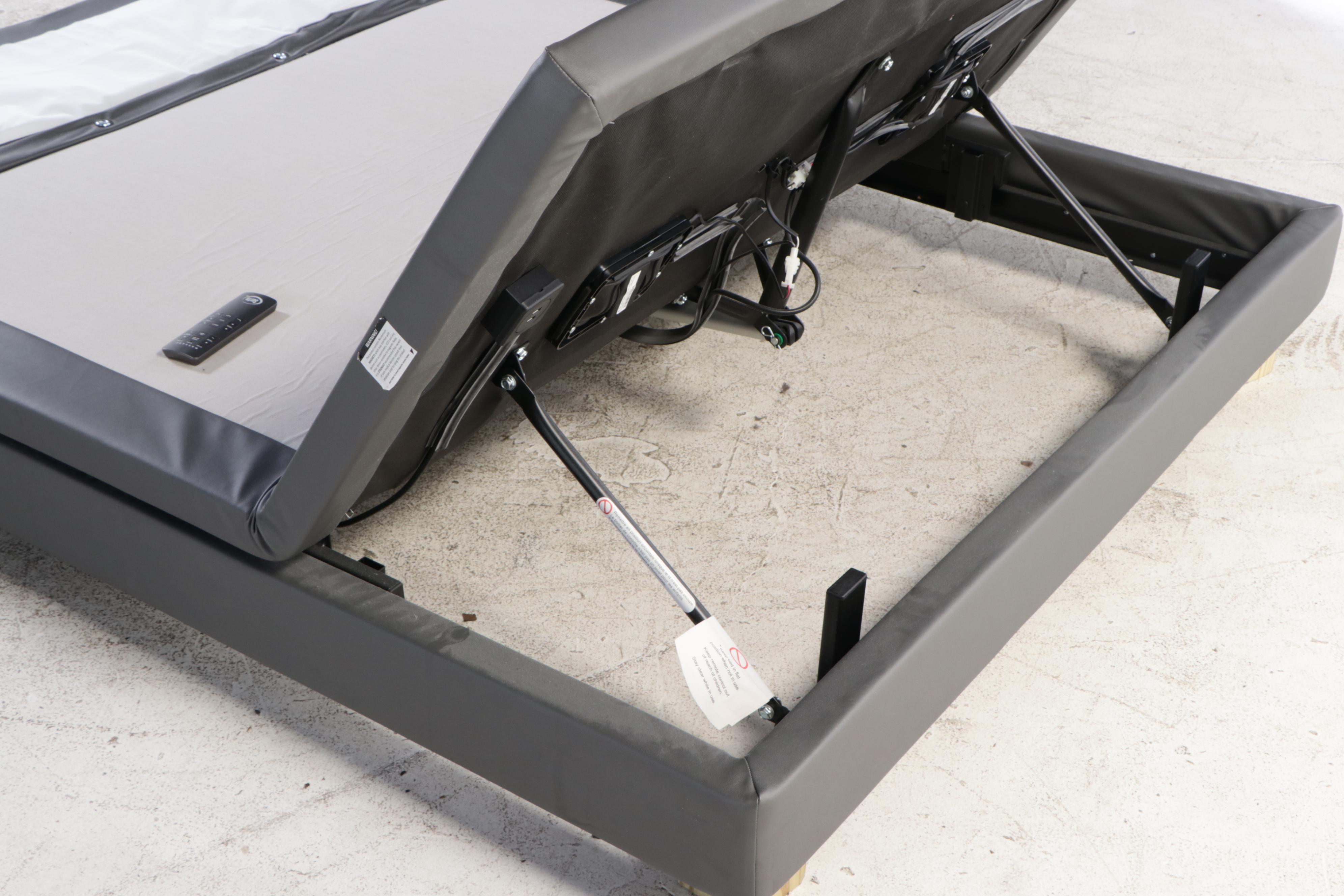 Hillsdale Furniture Upholstered Queen Bed Frame with Serta Adjustable Frame