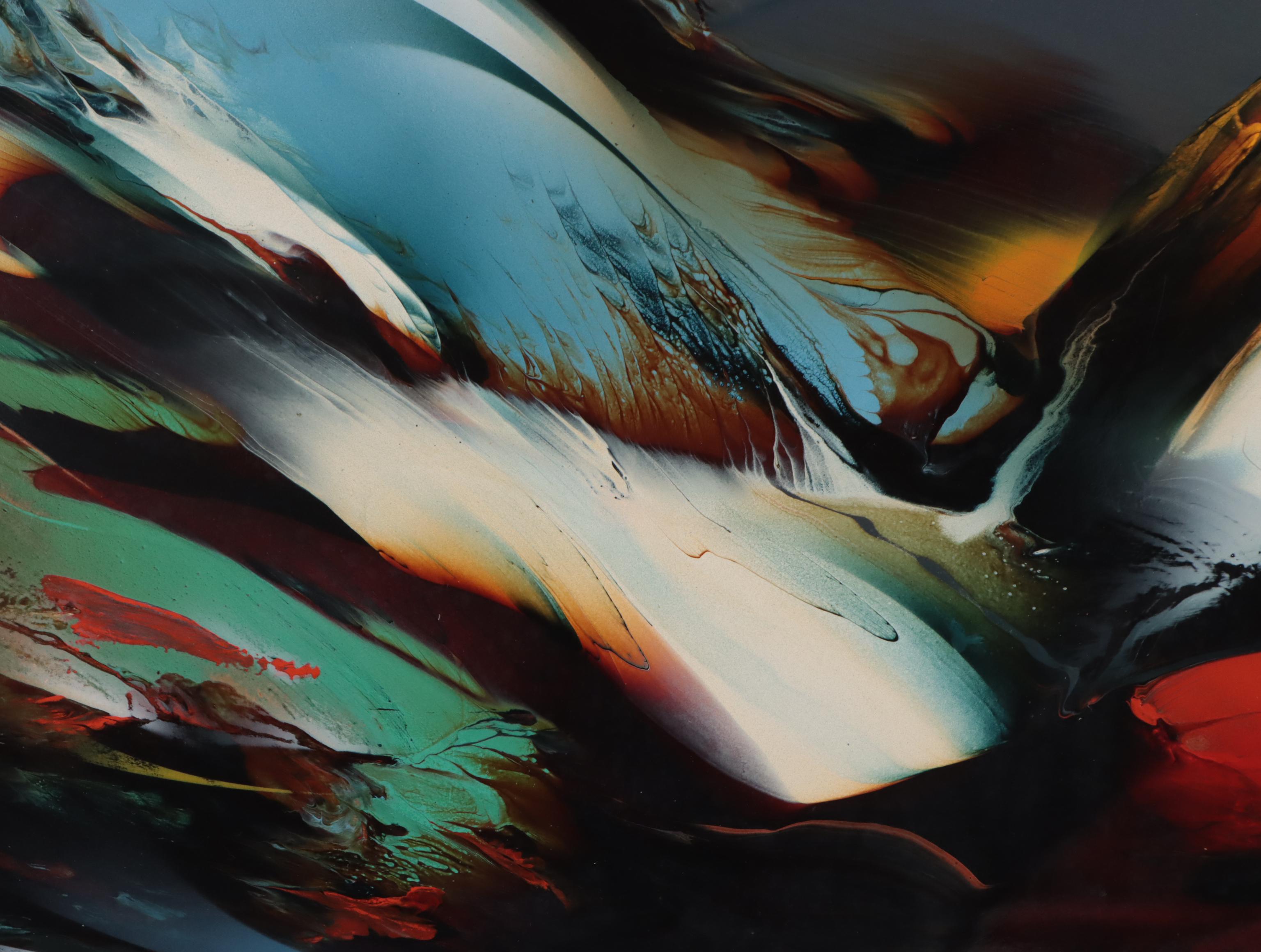 Leonardo Nierman Abstract Expressionist Oil Painting