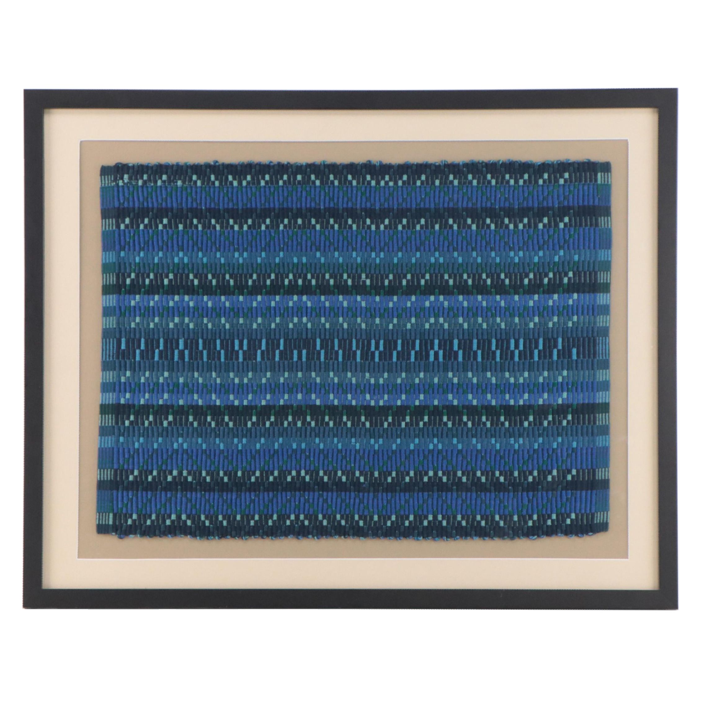 Scandinavian Style Ripsmatta Handwoven Mat in Frame