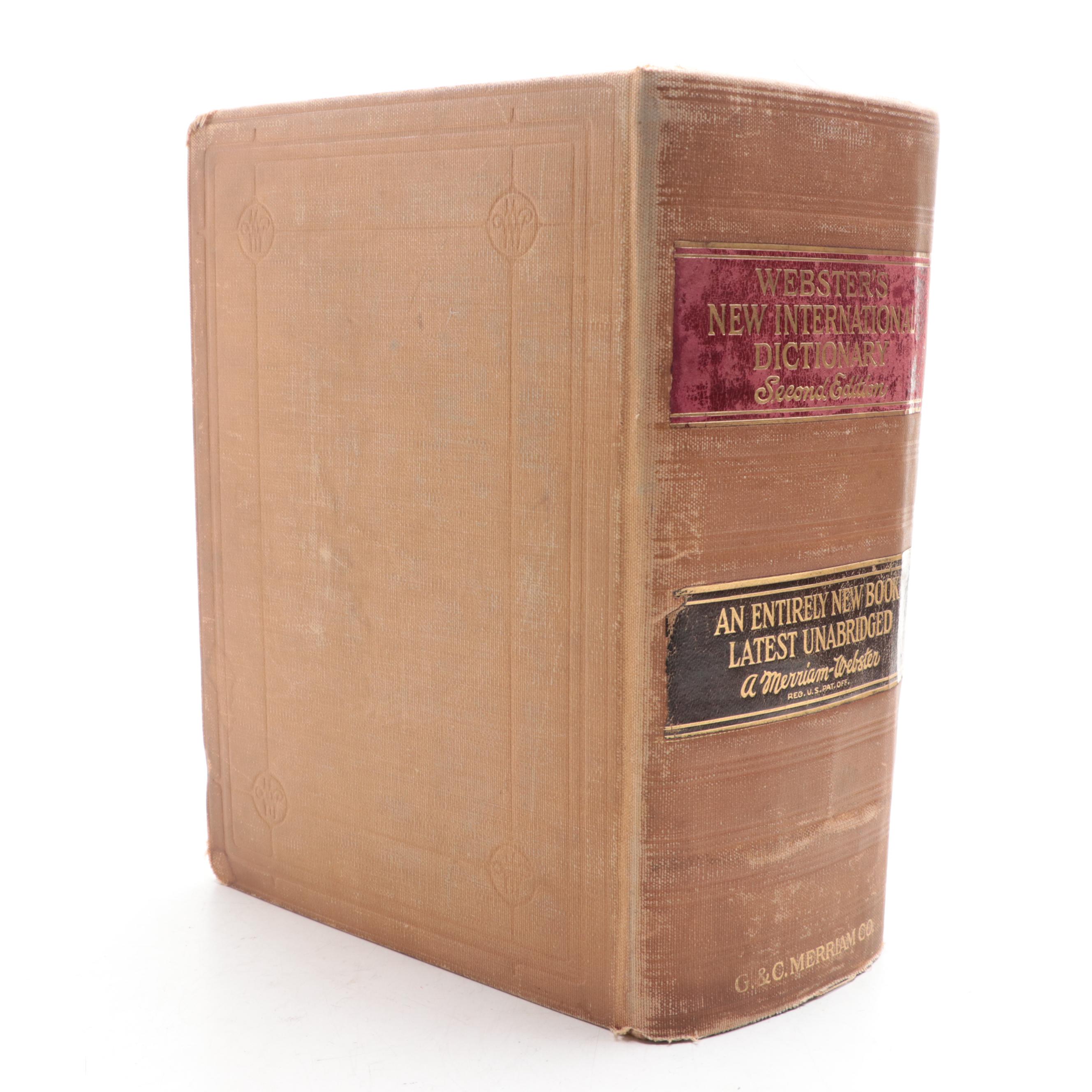Second Edition "Webster's New International Dictionary of the English Language"