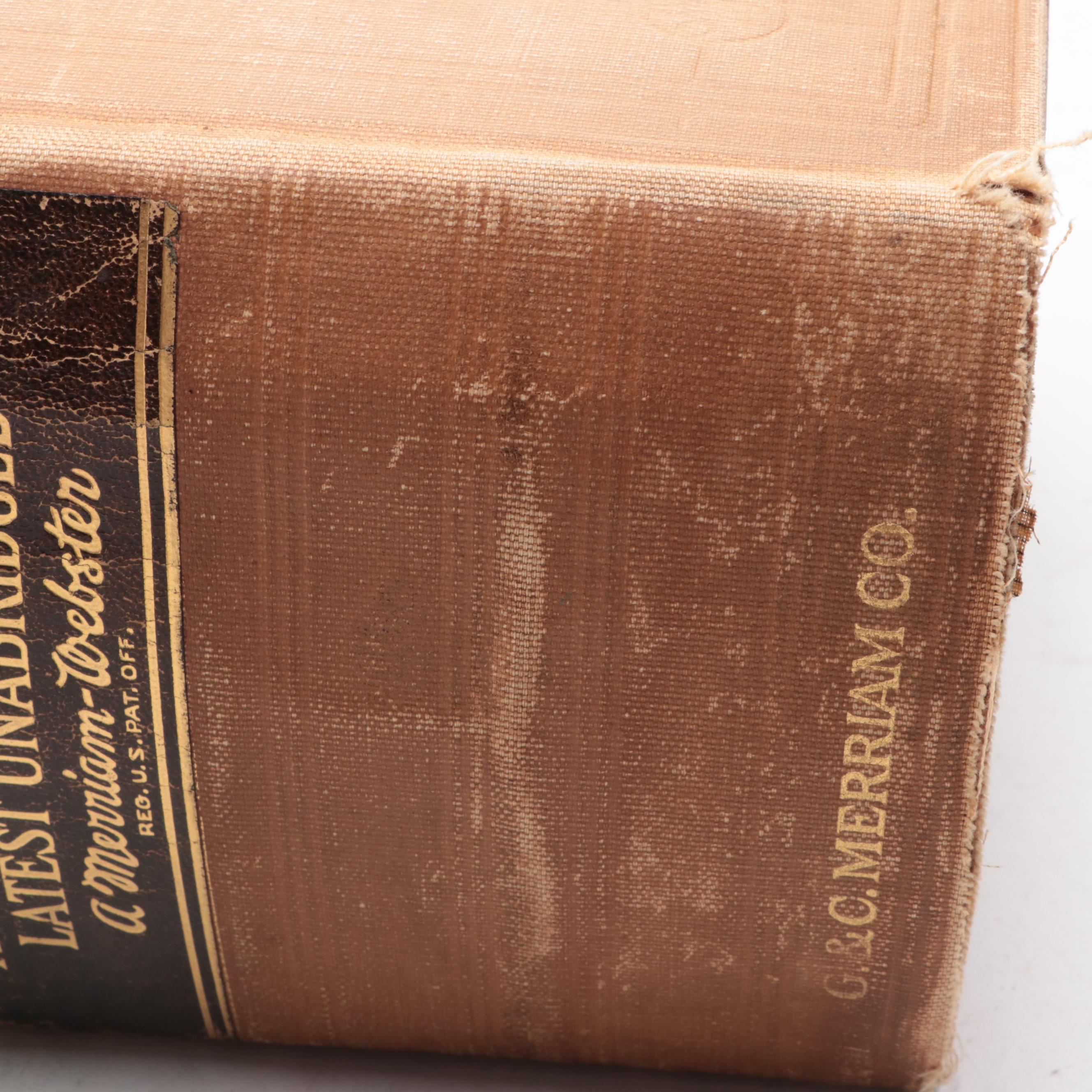 Second Edition "Webster's New International Dictionary of the English Language"