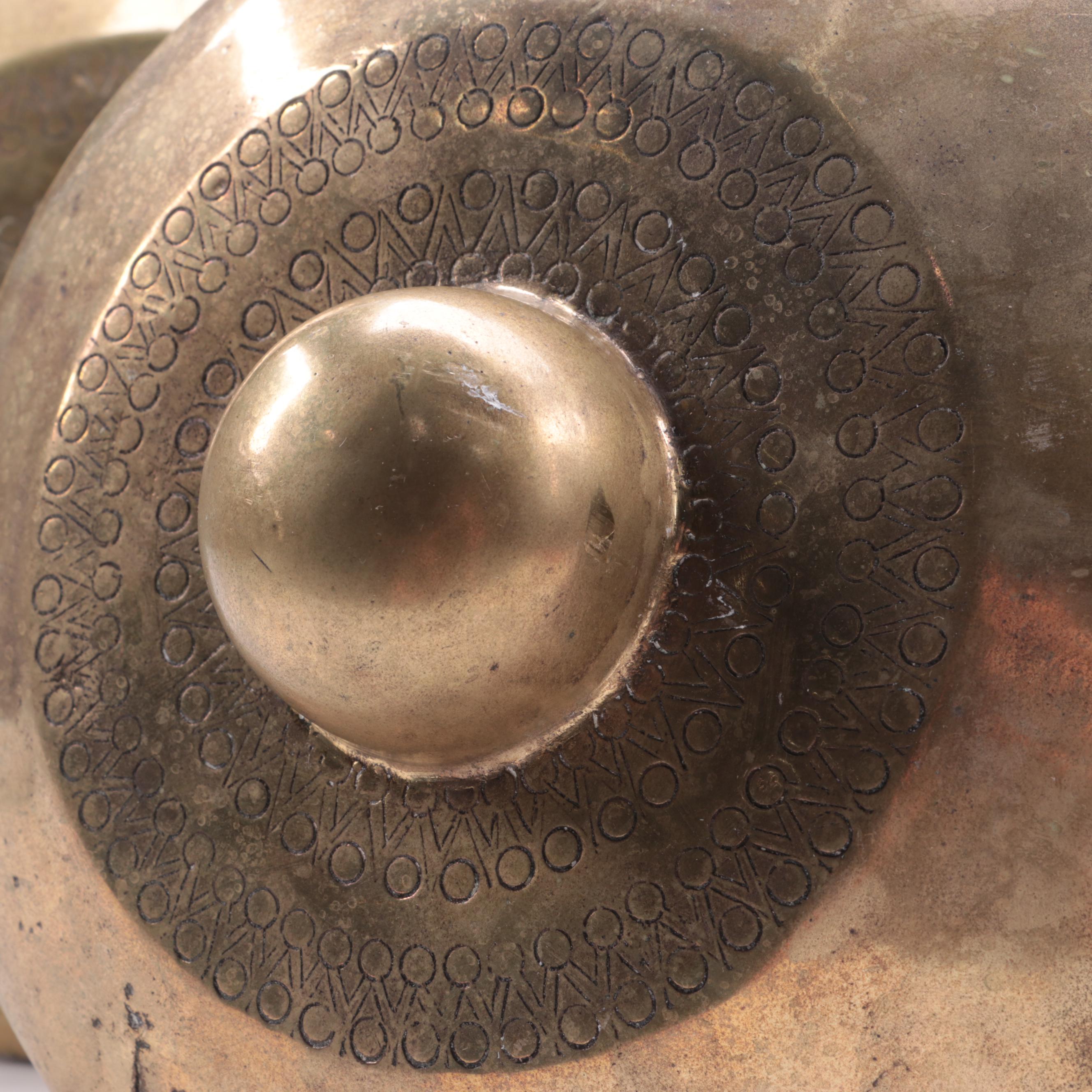 East Asian Style Brass Pot Gongs