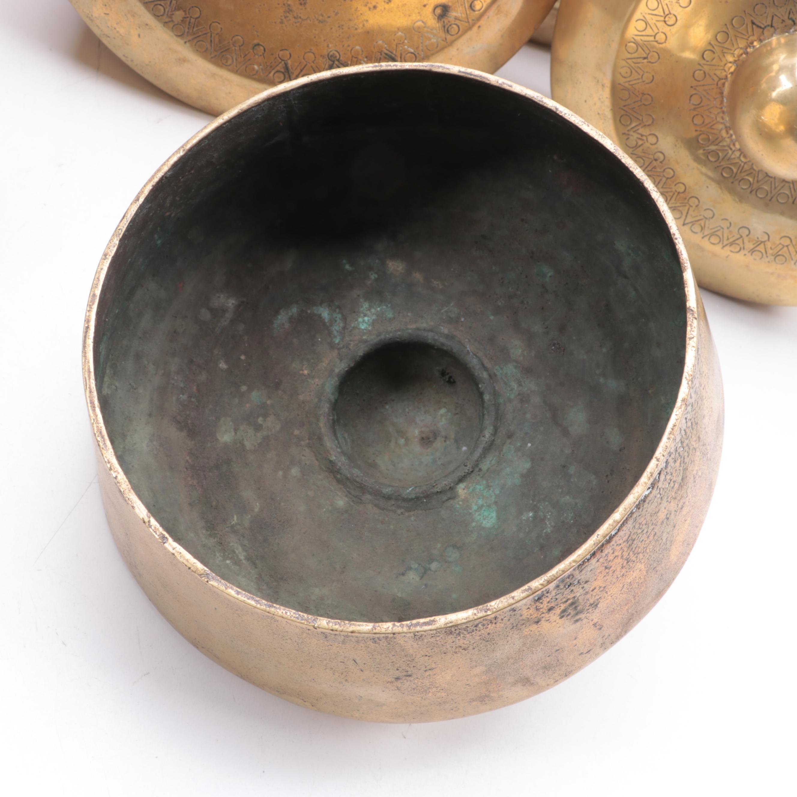 East Asian Style Brass Pot Gongs