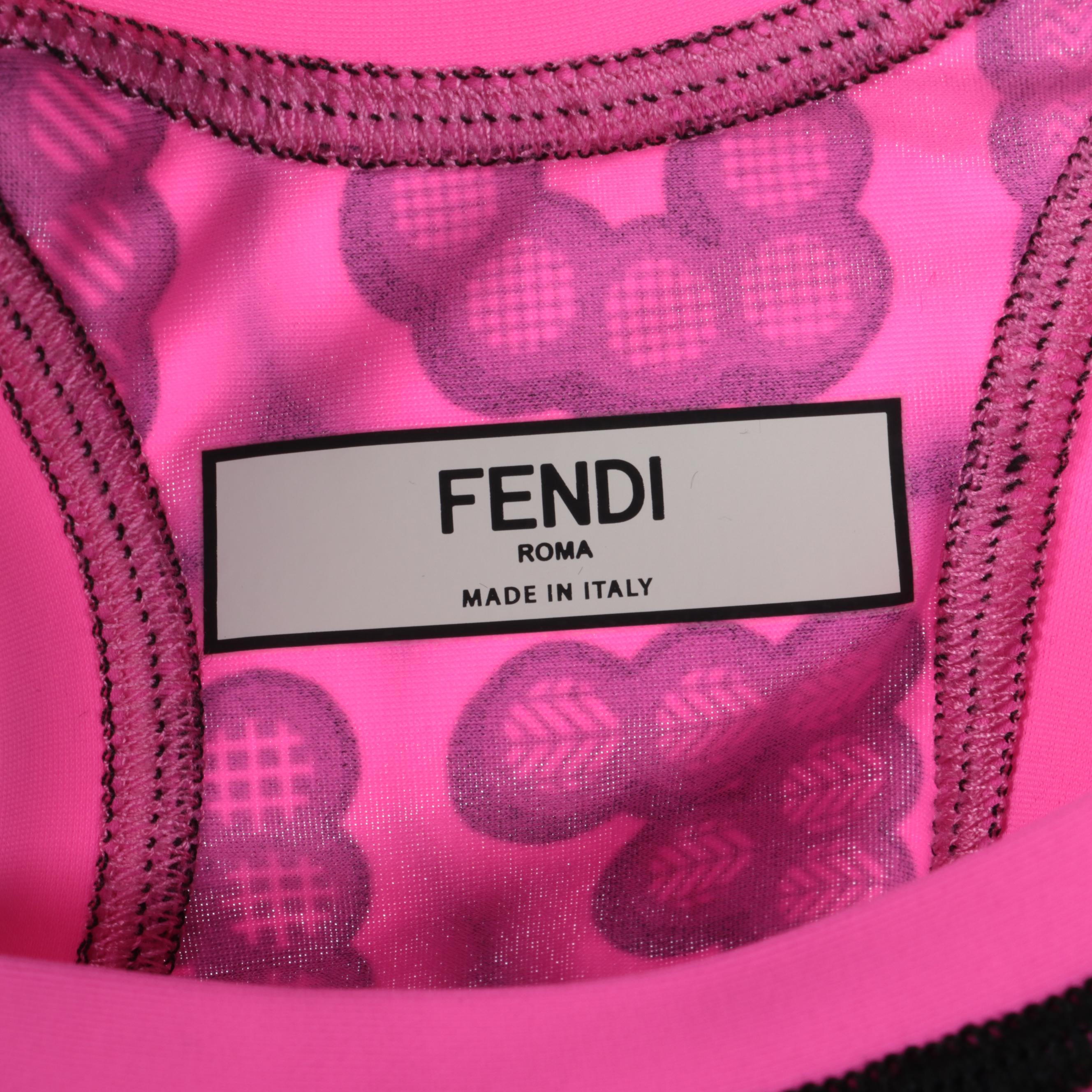 Fendi Three-Piece Tracksuit in Black/Pink with Karl Lagerfeld and Graphic Print