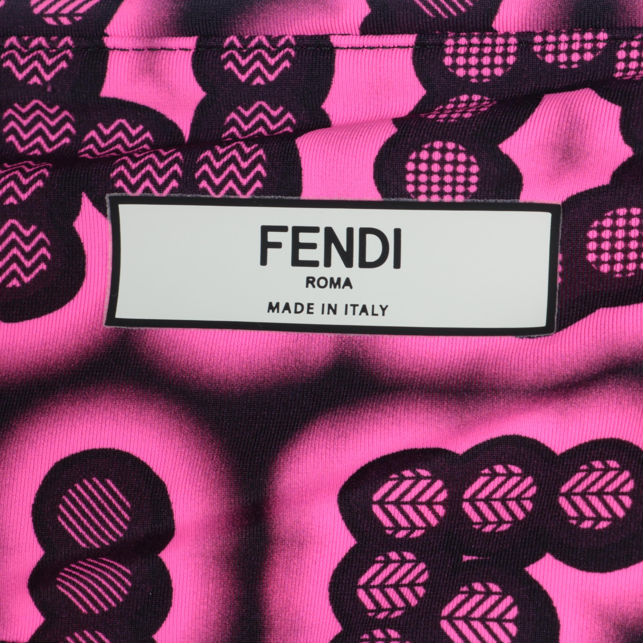 Fendi Three-Piece Tracksuit in Black/Pink with Karl Lagerfeld and Graphic Print