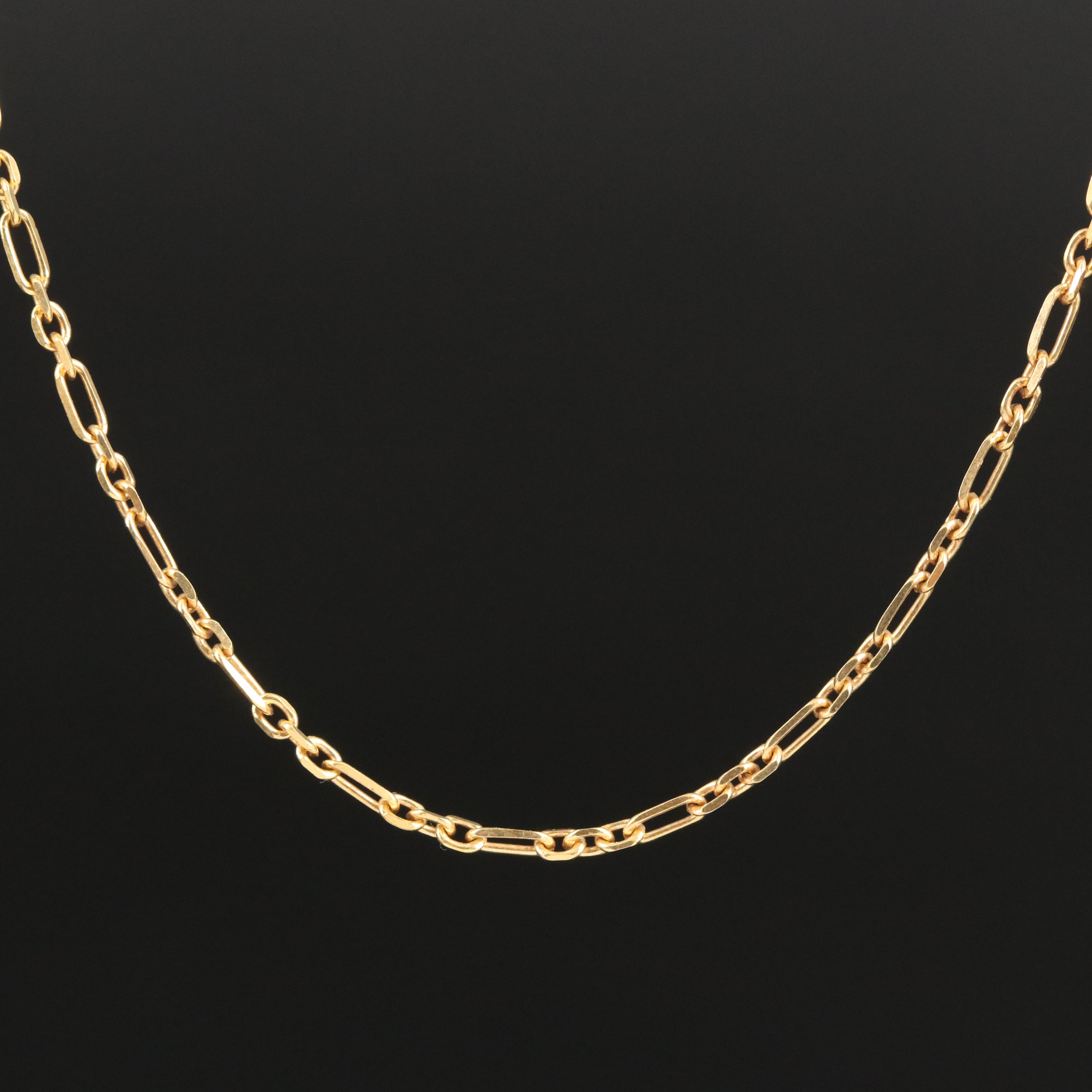 18K Figaro Chain Necklace
