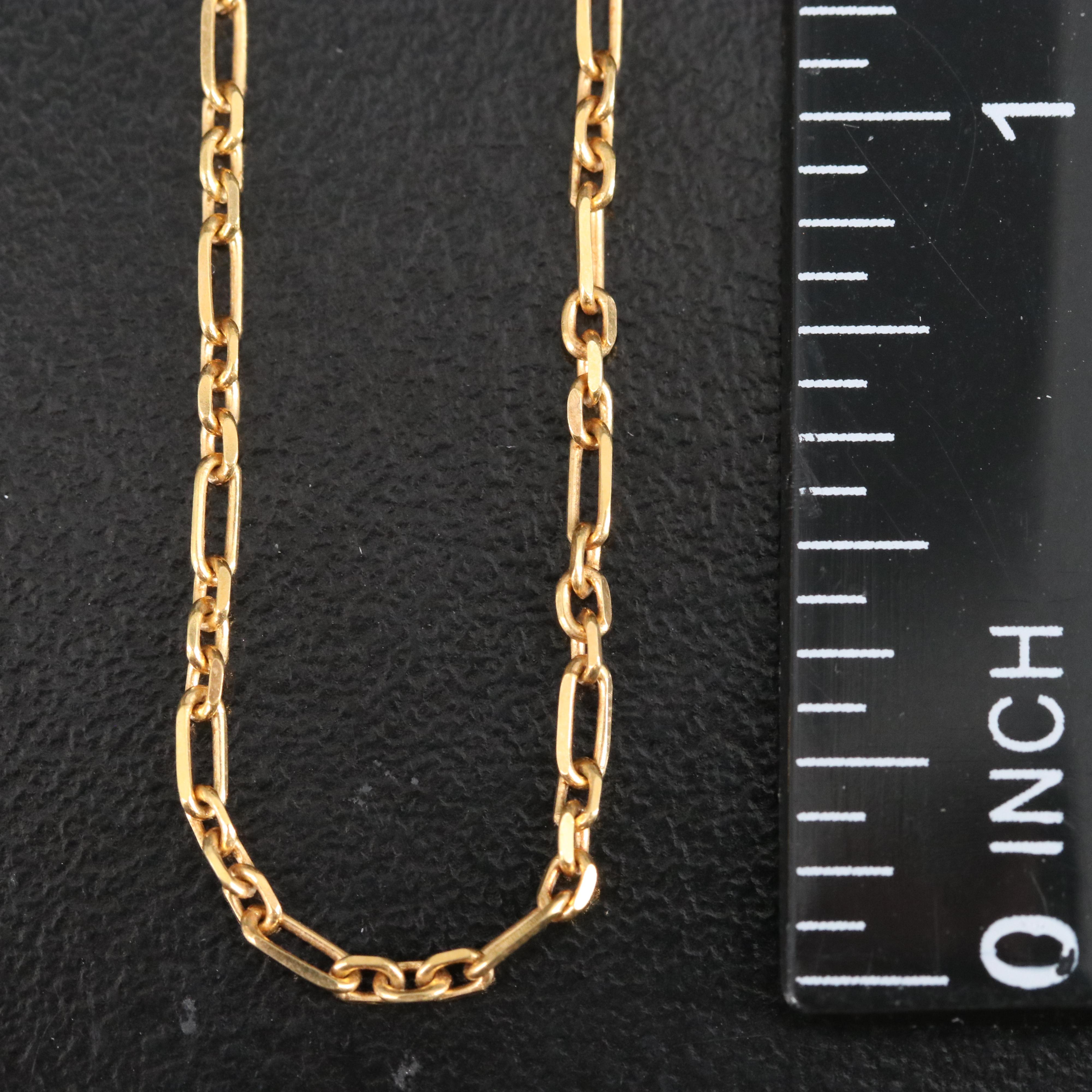 18K Figaro Chain Necklace