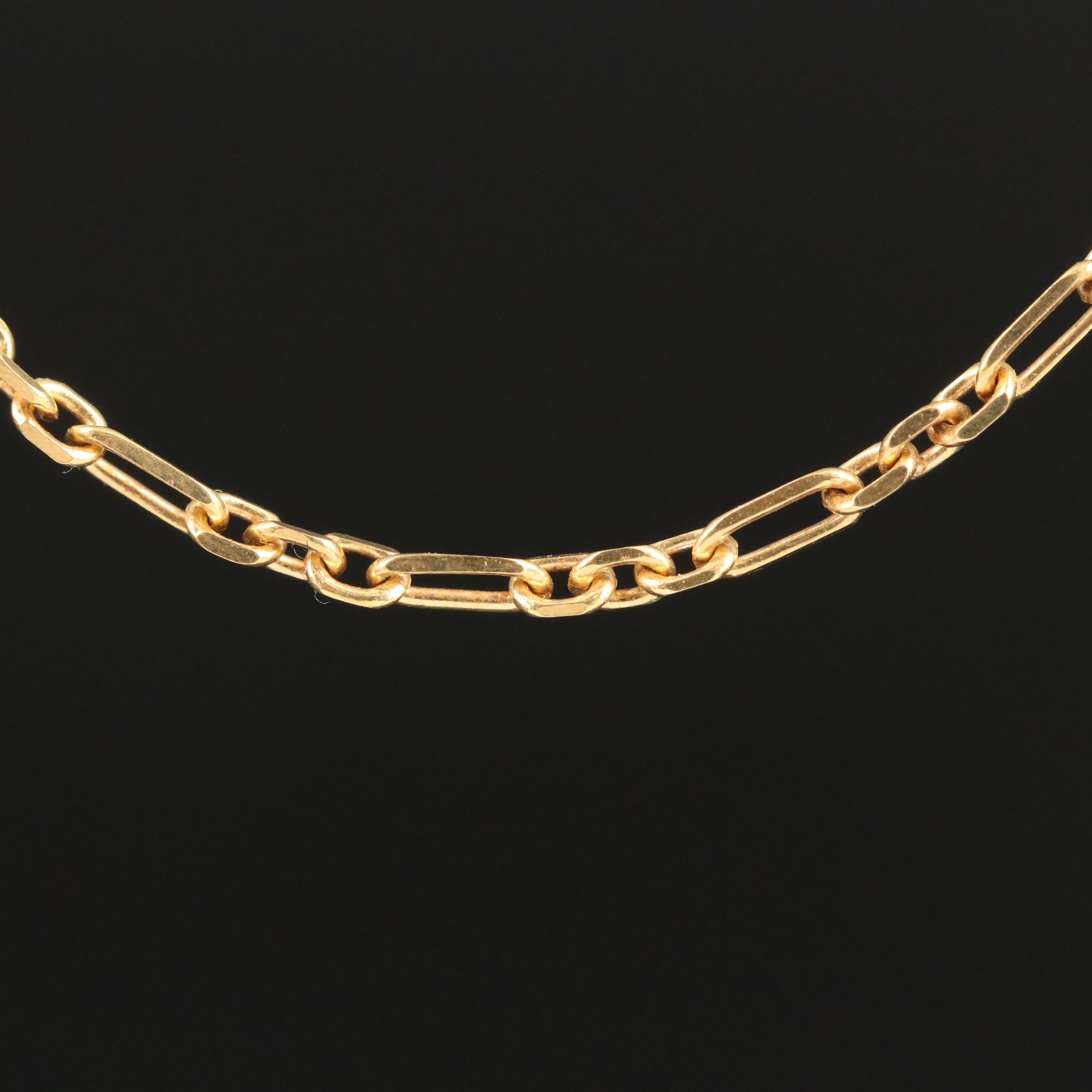 18K Figaro Chain Necklace