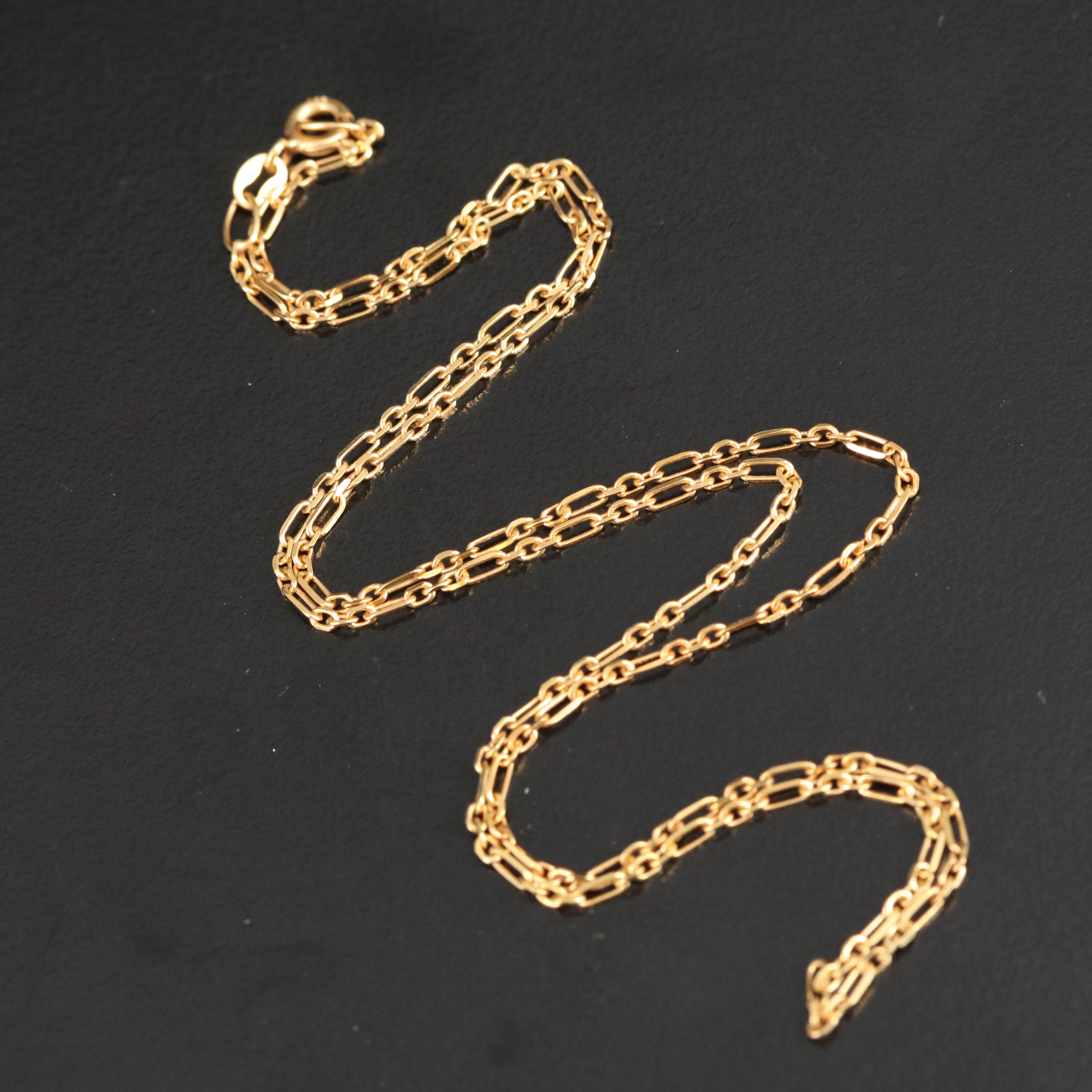 18K Figaro Chain Necklace