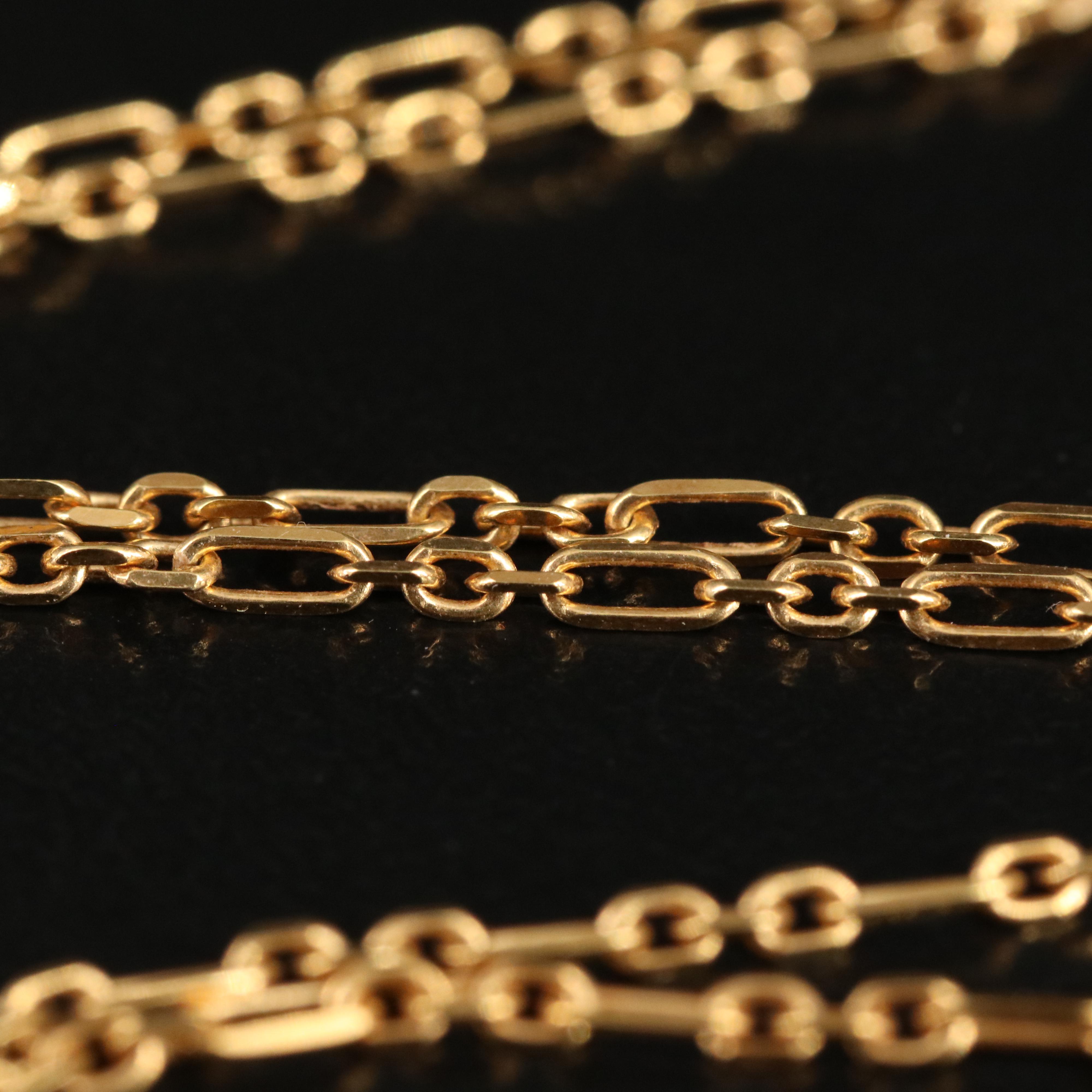 18K Figaro Chain Necklace