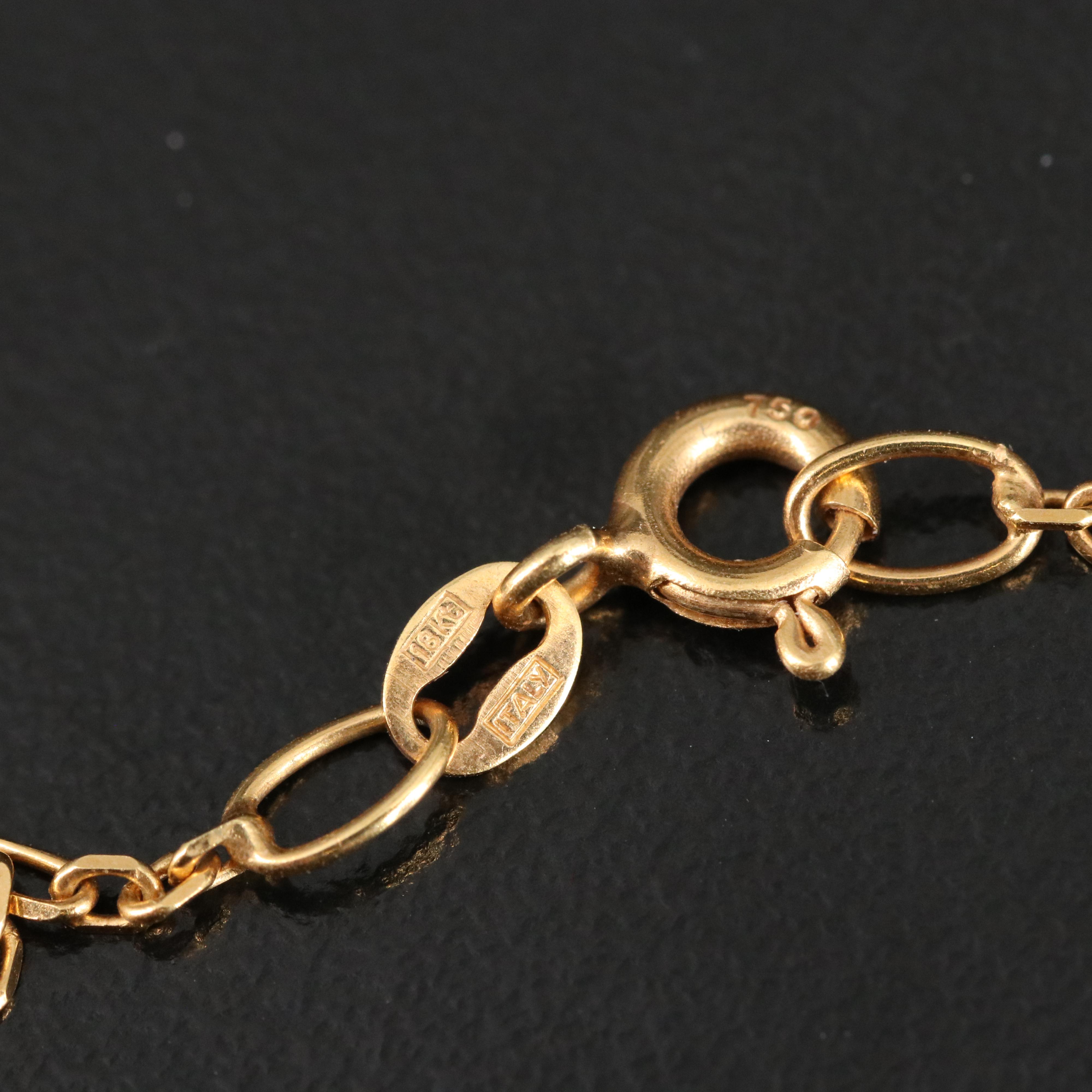 18K Figaro Chain Necklace