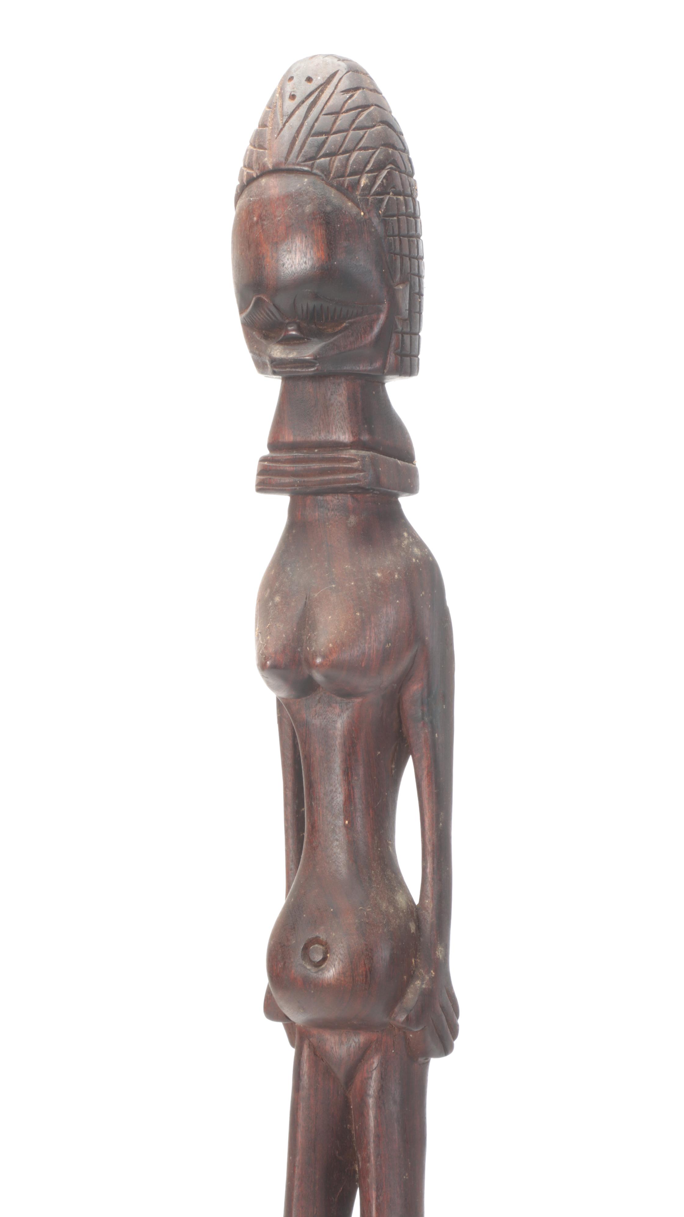African Hand-Carved Wooden Fertility Sculptures