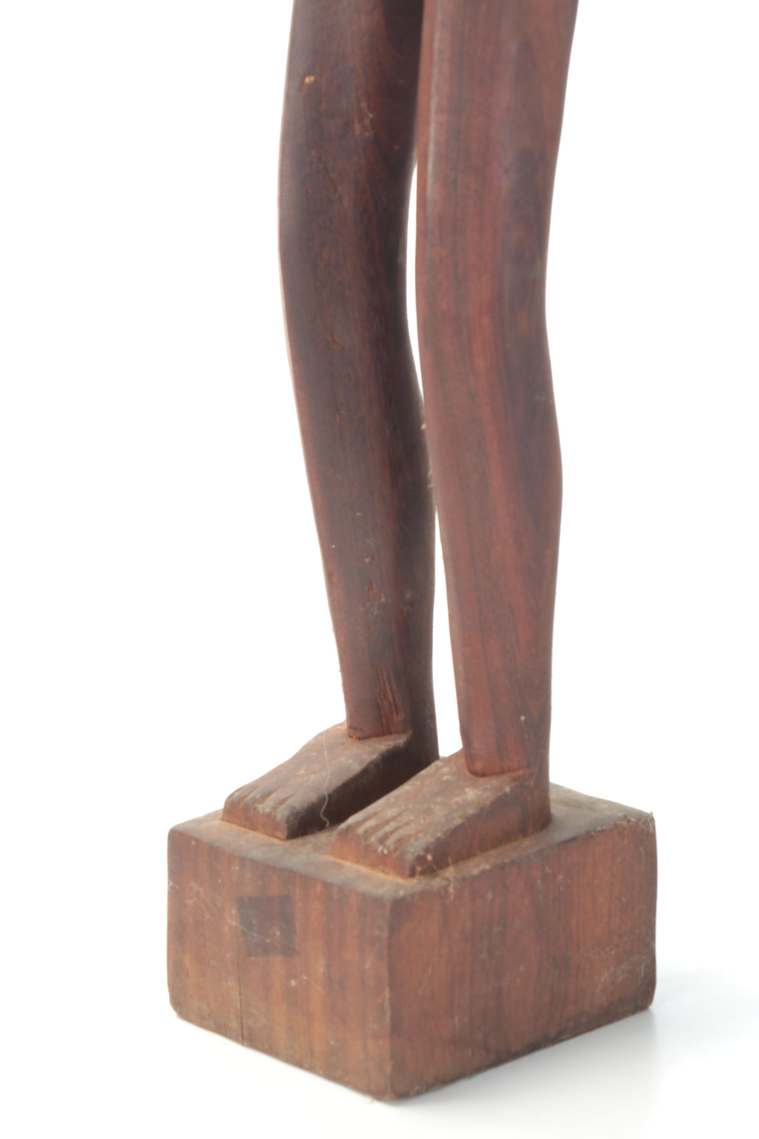 African Hand-Carved Wooden Fertility Sculptures