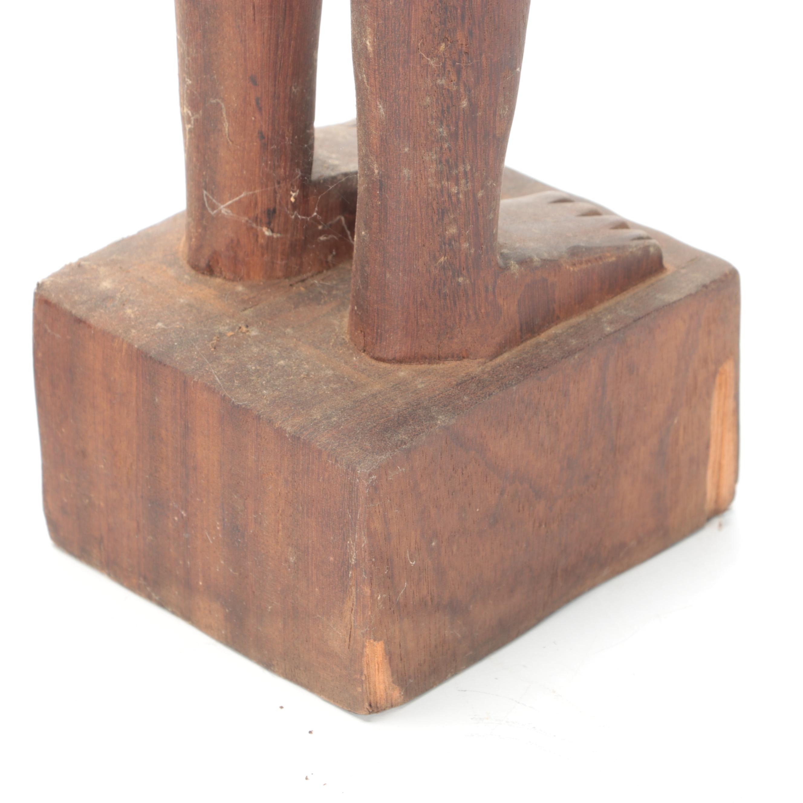 African Hand-Carved Wooden Fertility Sculptures