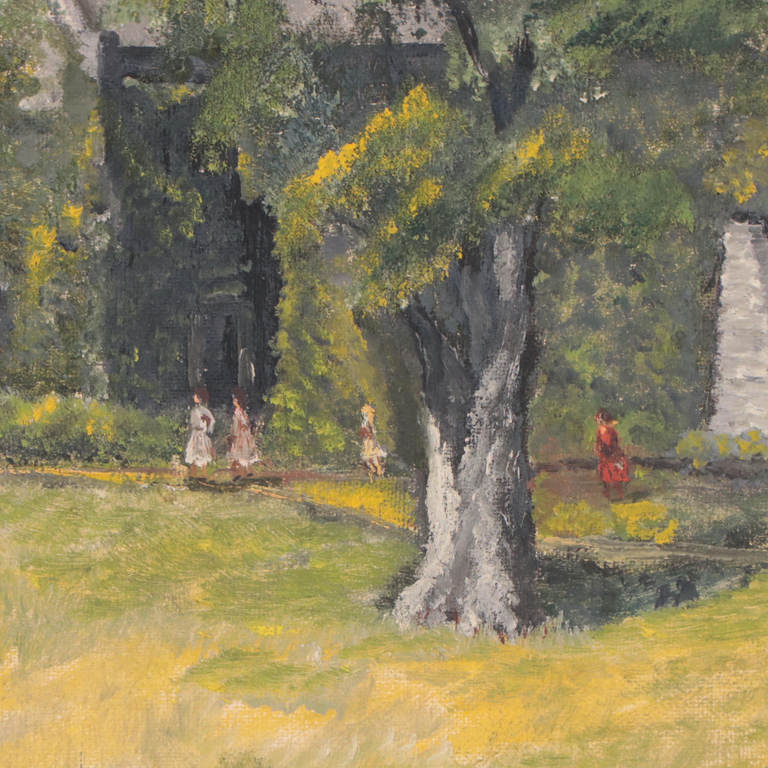 Marjorie Kinkead Folk Oil Painting "The Chapel", 1950