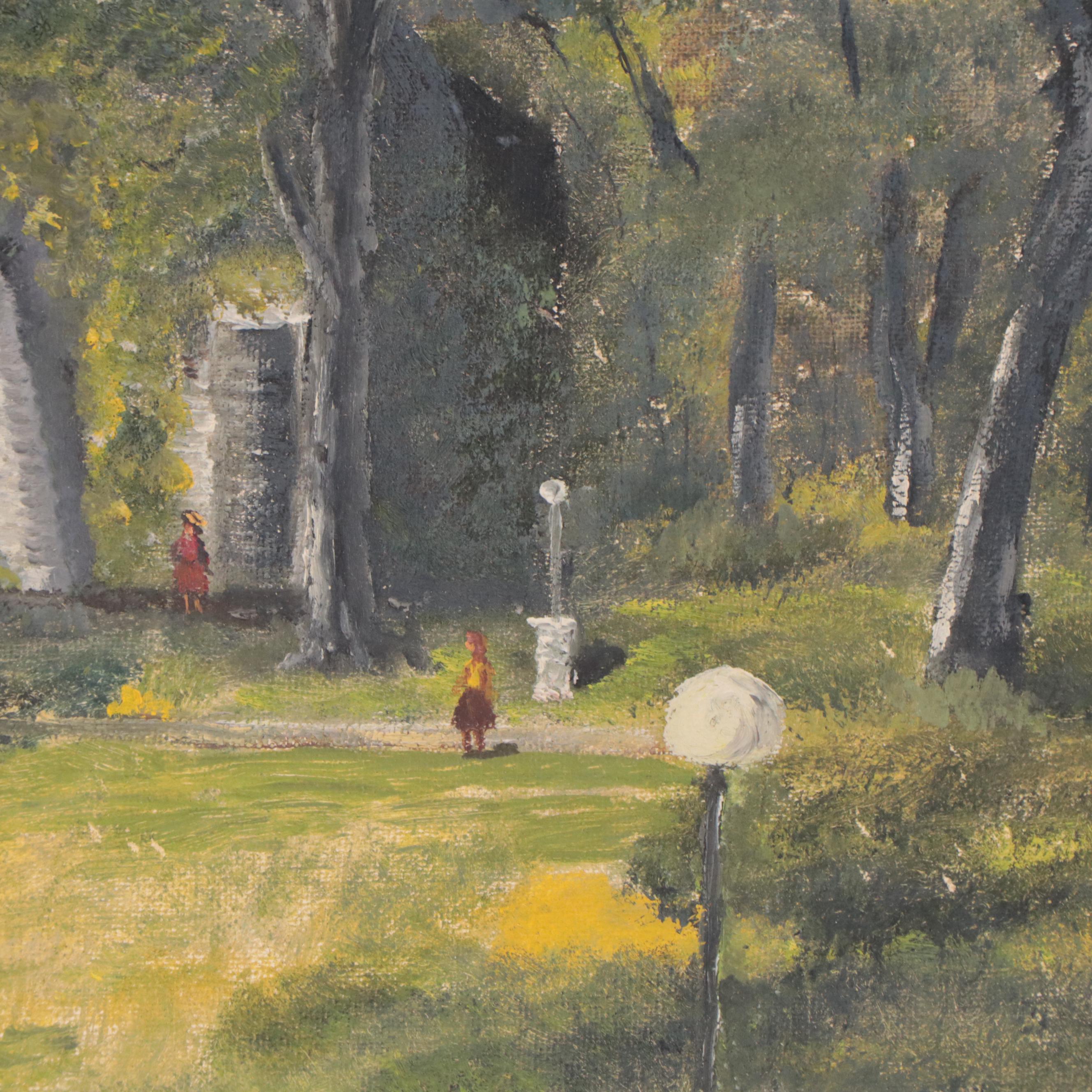 Marjorie Kinkead Folk Oil Painting "The Chapel", 1950