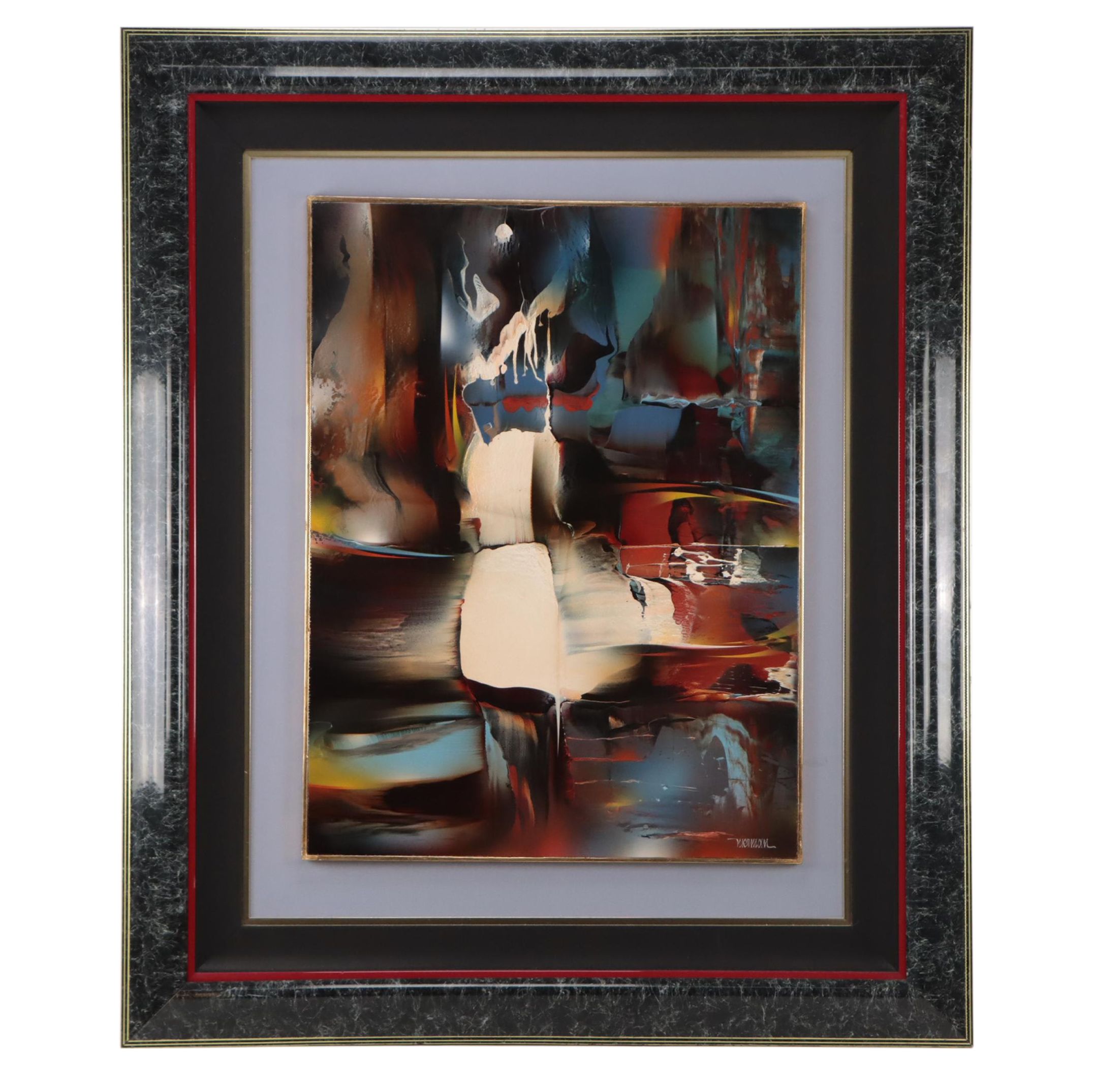 Leonardo Nierman Abstract Oil Painting