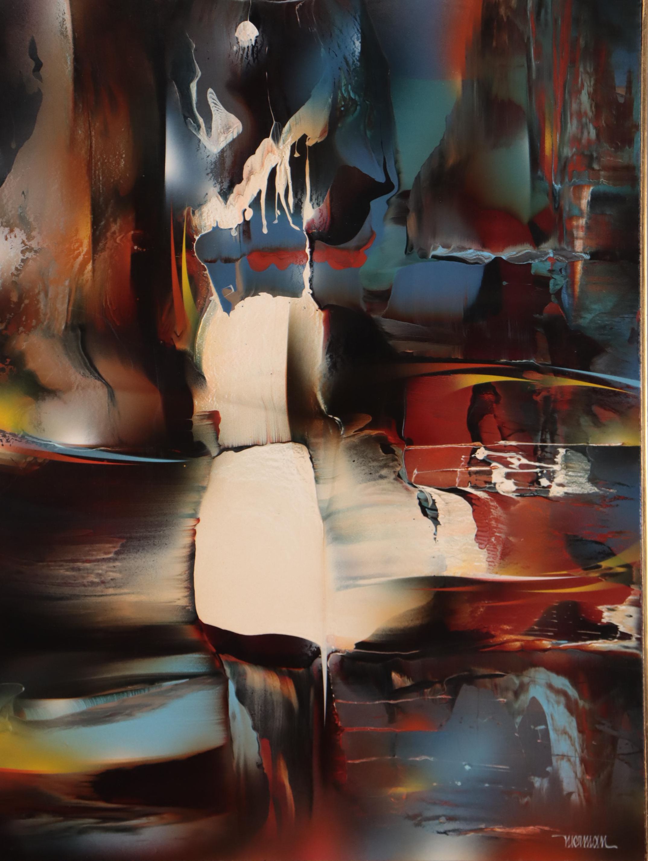 Leonardo Nierman Abstract Oil Painting