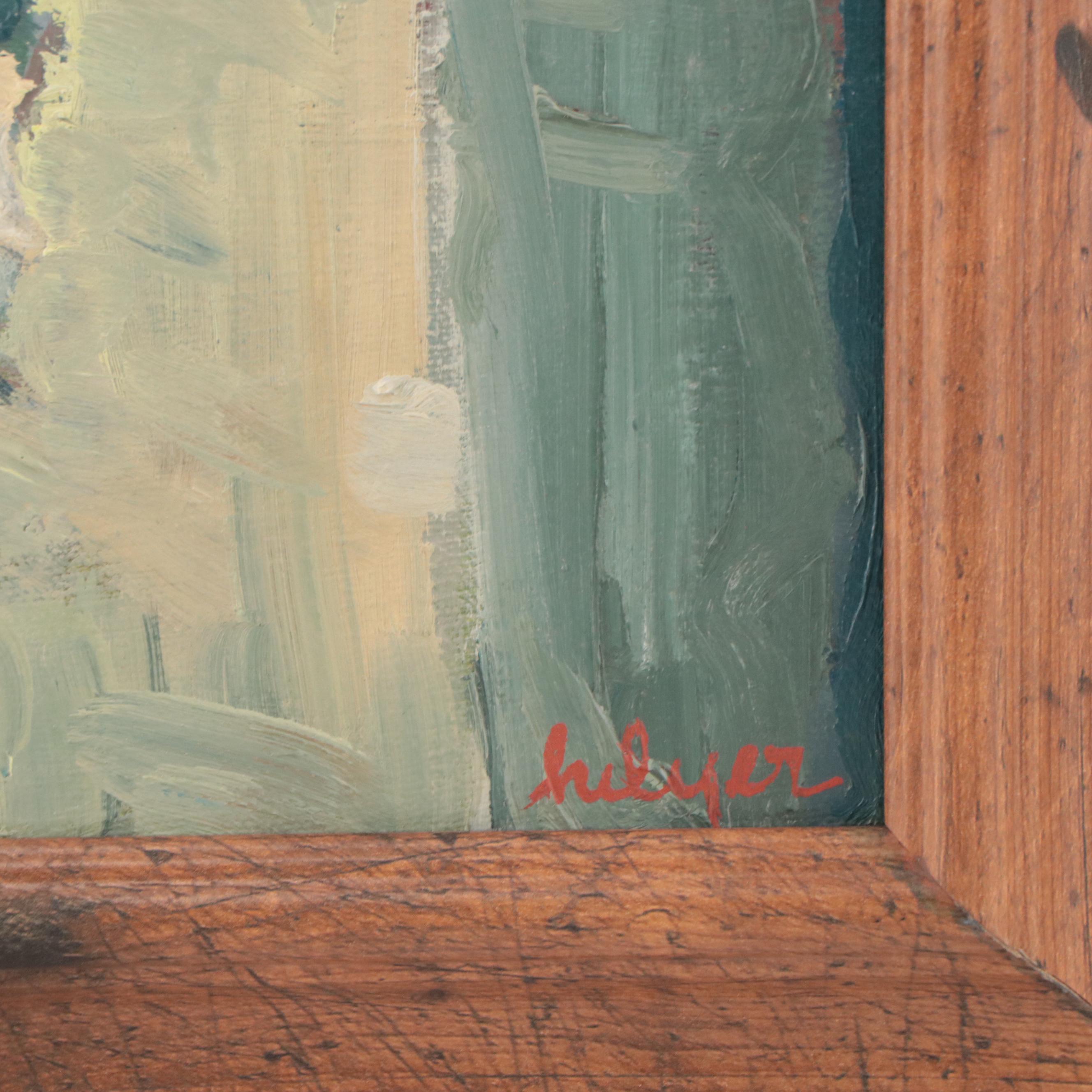 Hilyer Gearing Sugg Oil Painting of Pond Landscape at Peabody Hall