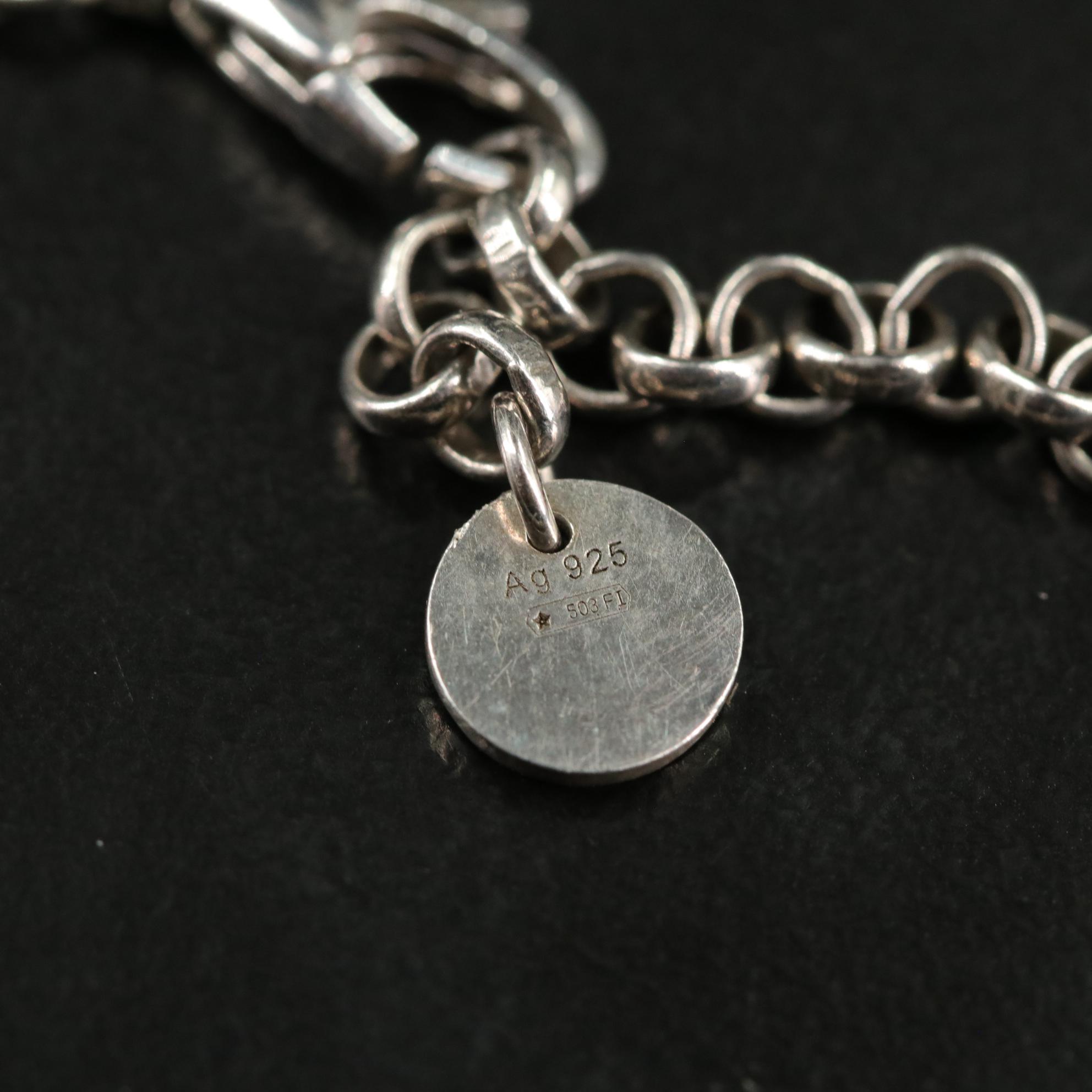 Gucci Sterling "Blind For Love" Tiger Head Pendant Necklace