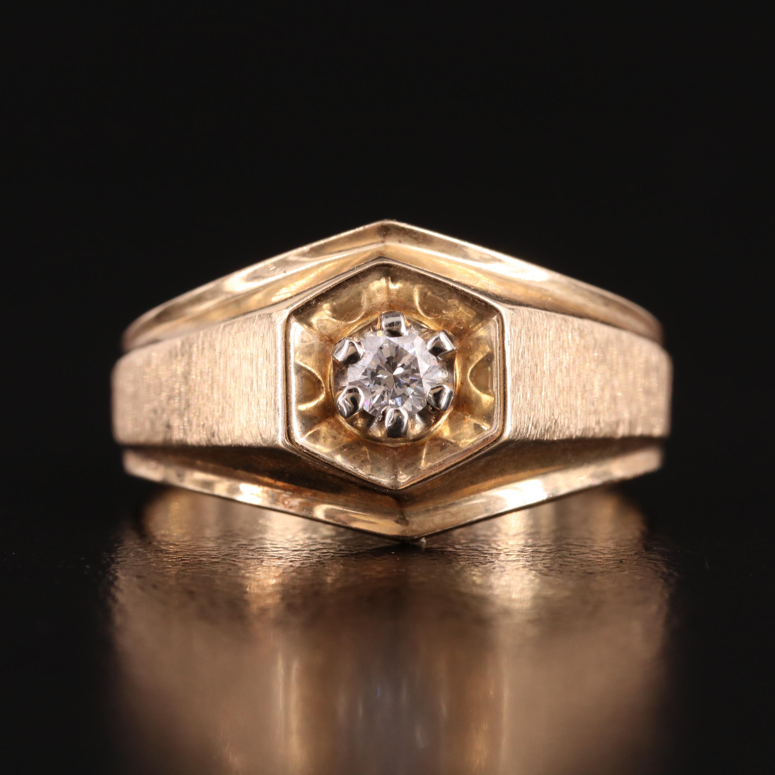 10K 0.14 CT Diamond Ring